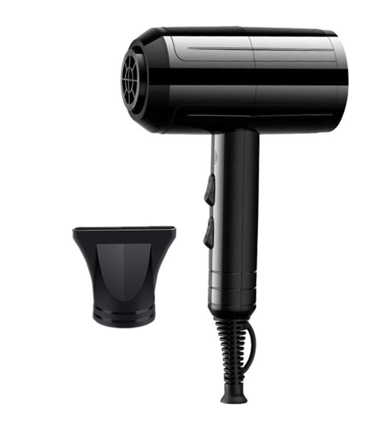 1800W Professional Hair Dryer with Nozzles Ionic Salon Powerful Supersonic Hairdryer AC Motor Fast Blow Dryer with 3 Heat 2 Speed Cool Shot Long Cable Quiet Fast Drying for Home Men and Women Purple Black - Buy Online on GoSupps.com