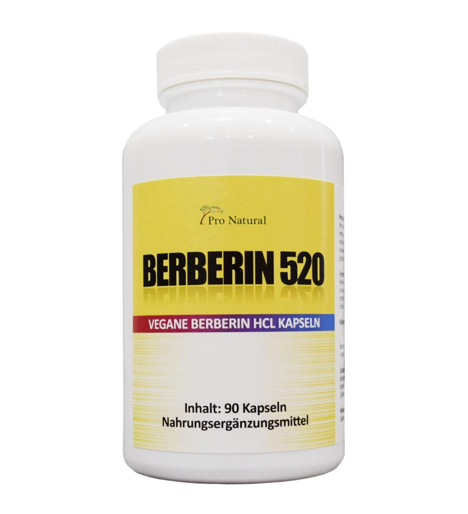  Pro Natural Berberine 520 mg I 90 Highly Dosed Capsules I 100% Vegan I Premium Quality - Buy Online on GoSupps.com