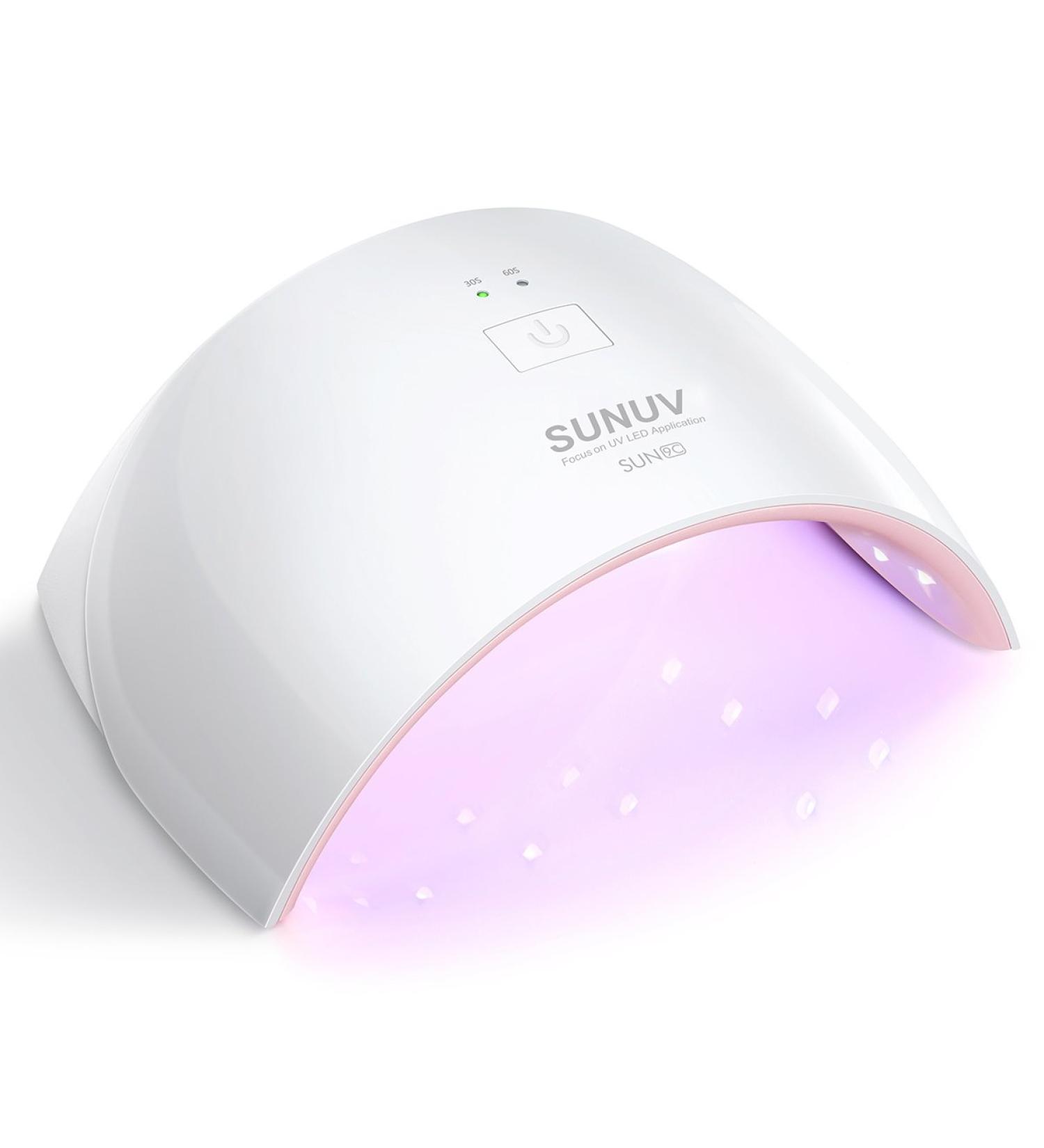 SUNUV UV LED Nail Lamp - Gel Nail Polish Dryer with Sensor, 2 Timers | SUN9C Pink Valentine's Gift for Women - Buy Online on GoSupps.com