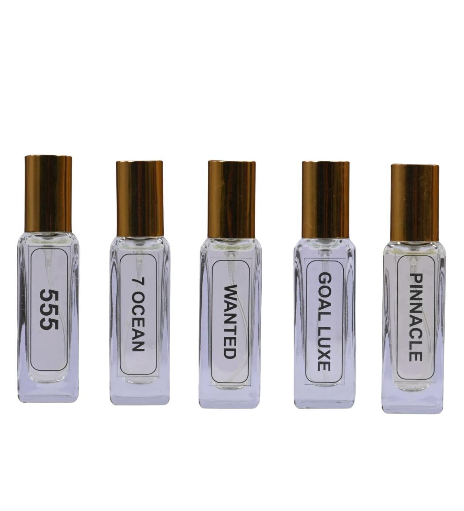 555 Seven Ocean Wanted Goal Luxe Pinnacle| Luxury Eau De Perfume| 5x20ML Set (100ML)| 35% Concentration Oil Perfume| Luxury Perfume For Mens| 8HR Long Lasting| Best Perfume Set - Buy Online on GoSupps.com