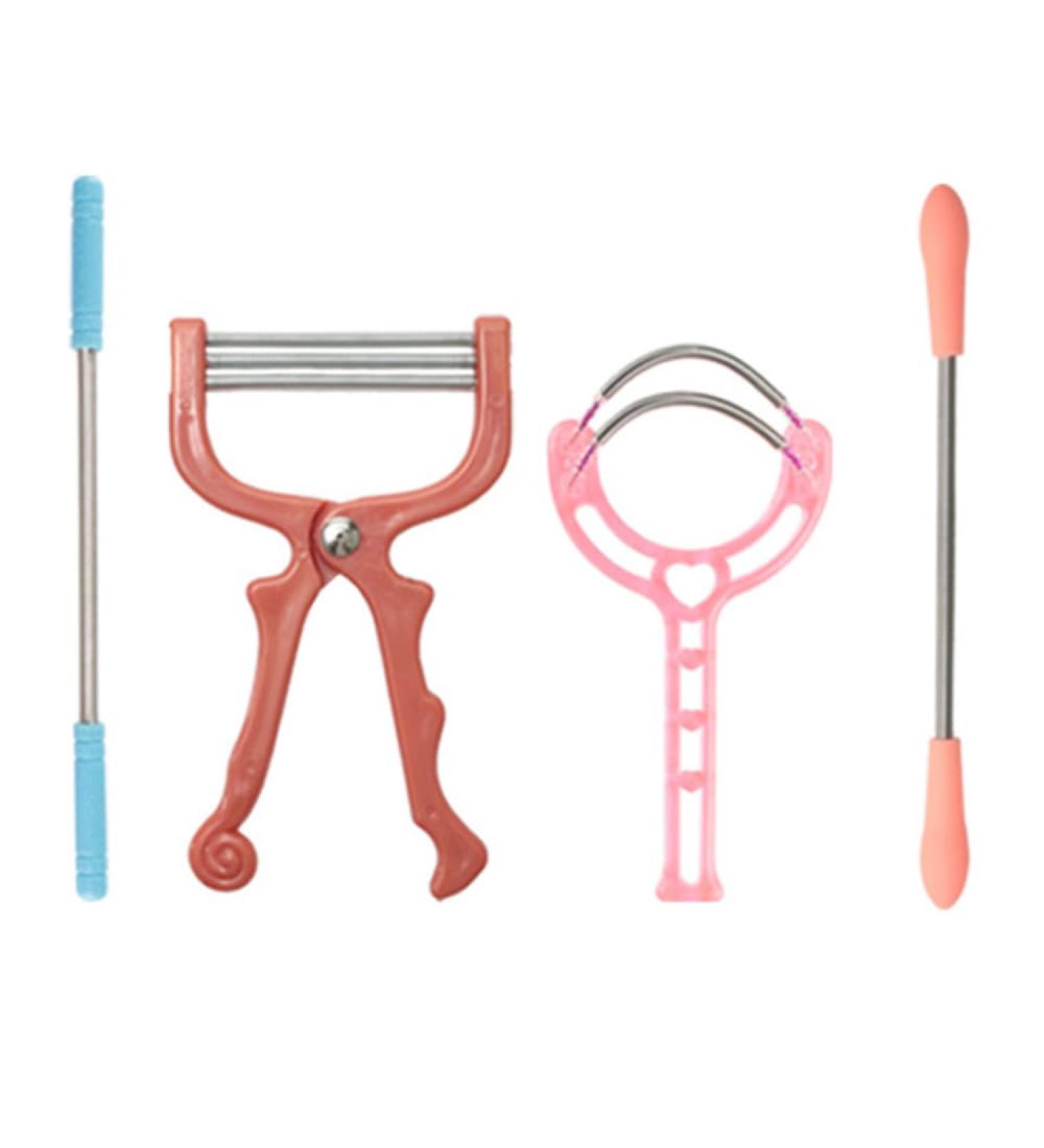 4-Piece Manual Hair Removal Spring Set - Portable Face & Body Epilator Beauty Tools - Buy Online on GoSupps.com