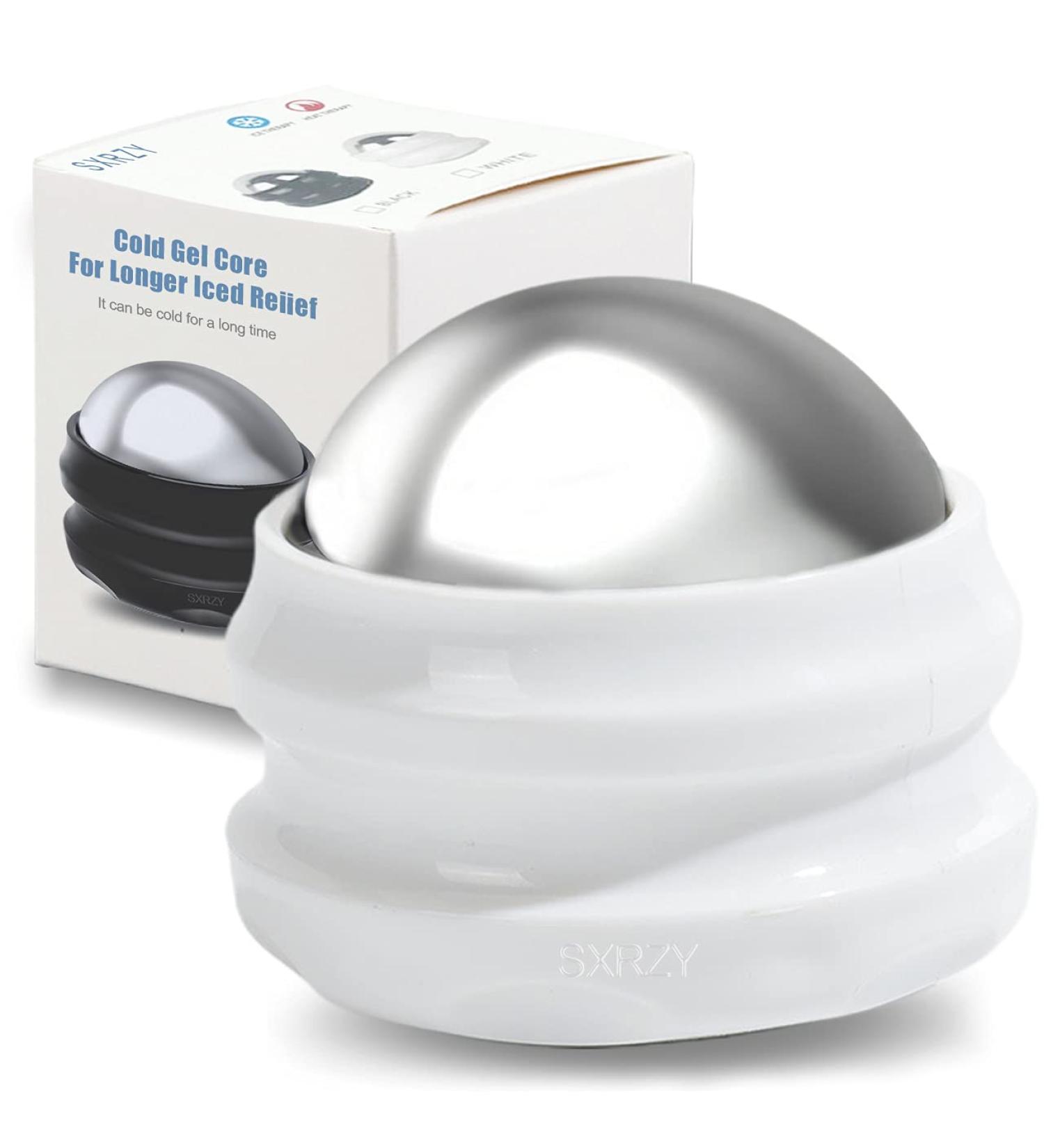 Cold Massage Scooter | Ice-Cryo Ball for Pain Relief | 6-Hour Cooling | Deep Tissue Massage for Yoga Fitness Neck & Back Relaxation - Buy Online on GoSupps.com