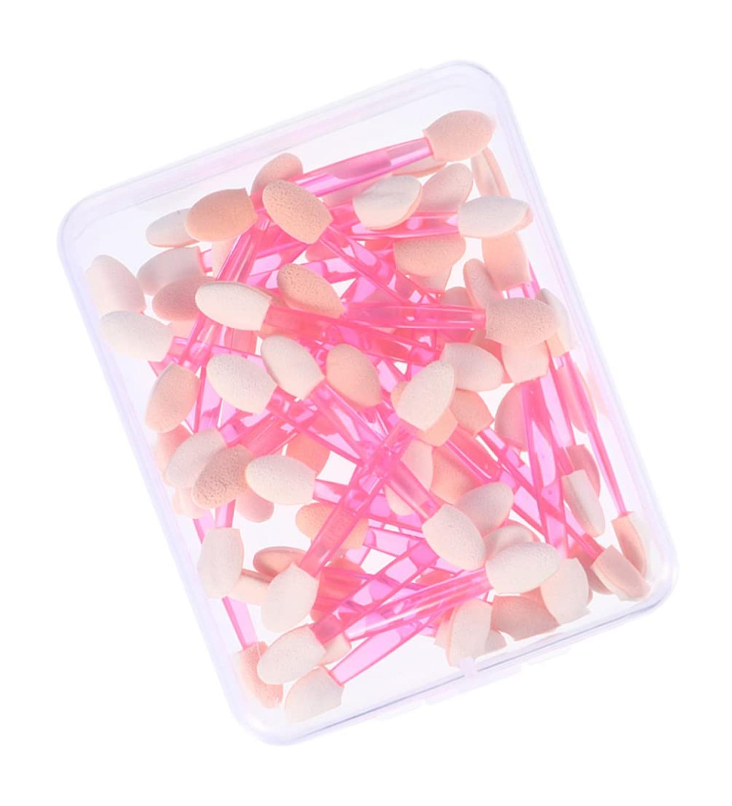 Beaupretty 50pcs Double Ended Eyeshadow Brush Makeup Wand Beauty Kit Pink Woman Disposable Accessories Plastic - Buy Online on GoSupps.com