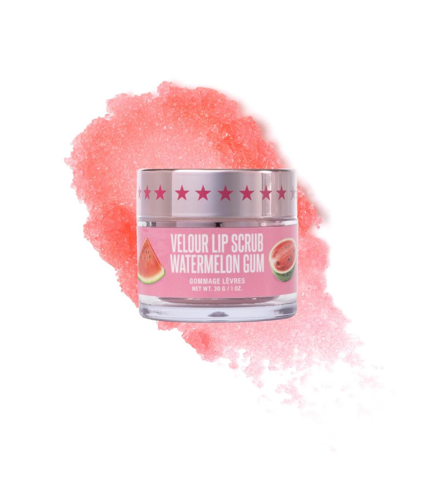 Jeffree Star Cosmetics Velour Lip Scrub Exfoliating Sugar Lip Treatment Cruelty-Free & Vegan 30 G / 1 oz. (Watermelon Gum) - Buy Online on GoSupps.com