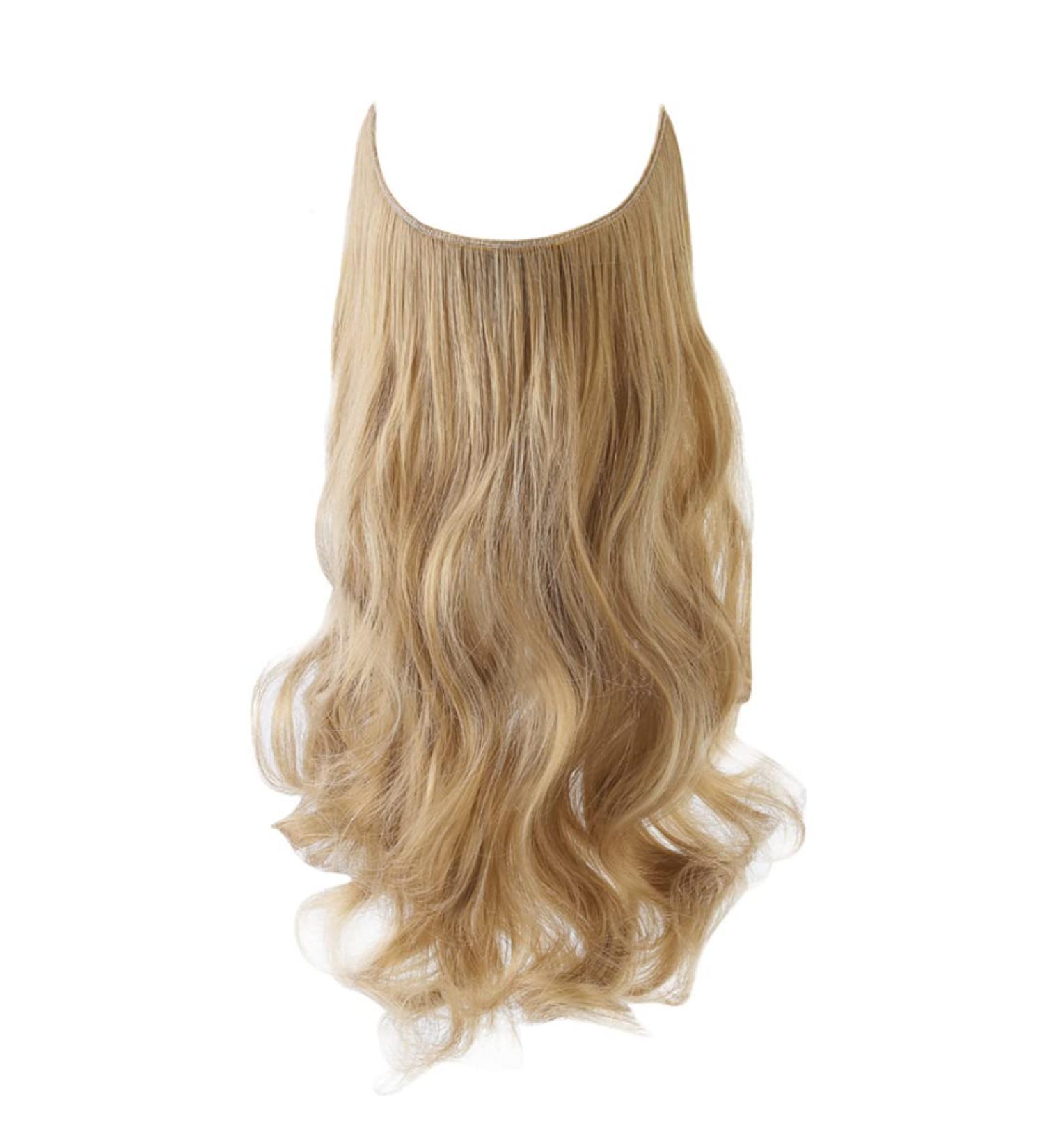 Hair Secrets Extensions Hair Extensions Hairpieces Flip in Women Hair Extensions Natural Wave Invisible Halo (Dirty Blonde) - Buy Online on GoSupps.com