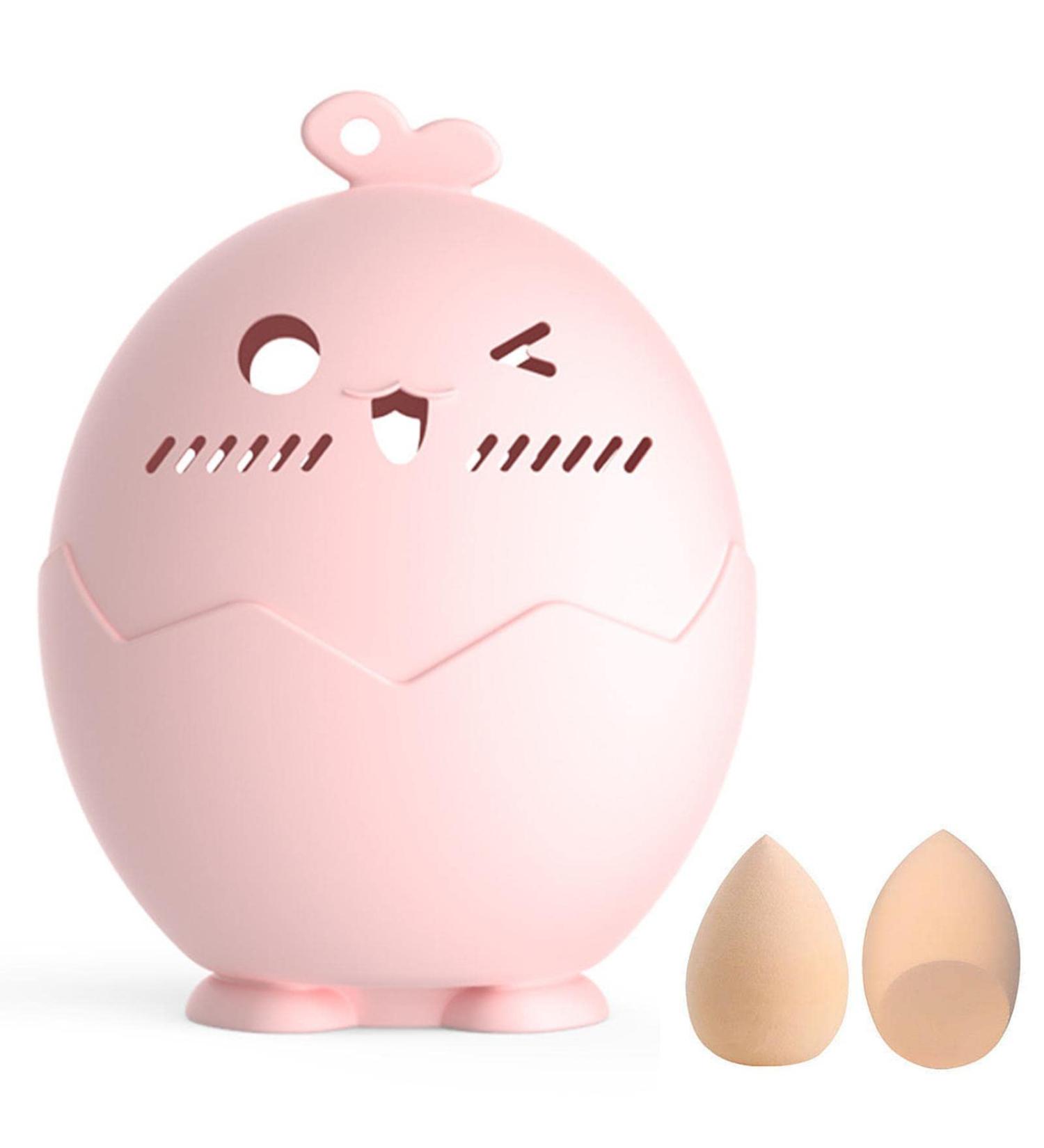 Beauty Sponge Holder | Travel Case Vented Make Up Sponge Travel Case Chick Shape Sponge Makeup Egg Storage Box Wynott Pink - Buy Online on GoSupps.com