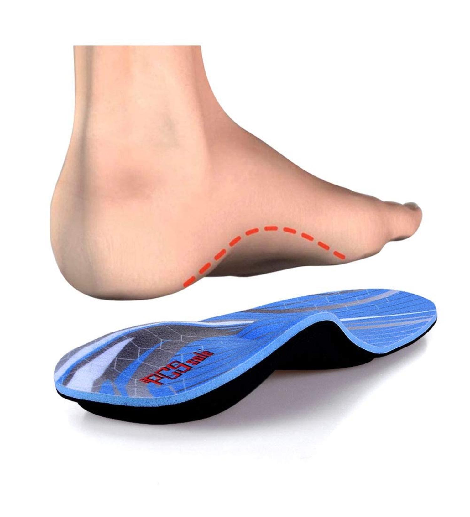 PCSSole Orthopedic Insoles for Work Sports & Comfort | Shoe Inserts for Flat Feet Plantar Fasciitis & Heel Pain - EU44-45 (29cm) - Unisex Blue - Buy Online on GoSupps.com