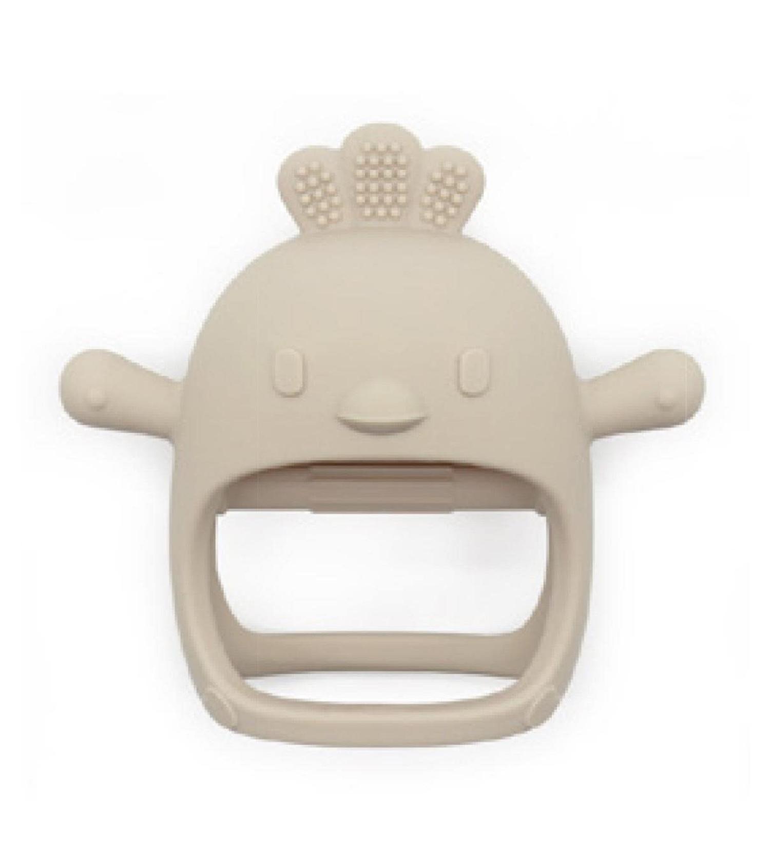 Non-Toxic Beige Animal Shaped Silicone Teething Mitten Toy - Buy Online on GoSupps.com