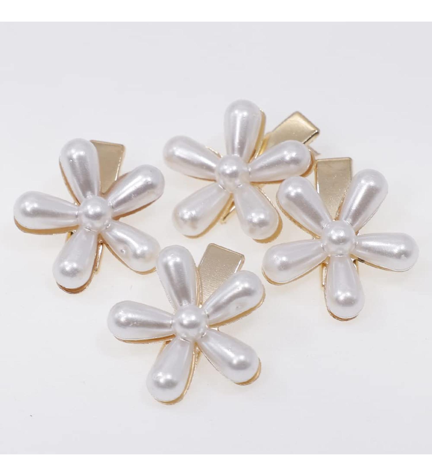 10 Pieces Flower Hair Clips for Girls & Women | Bridal Jewelry & Hair Accessories - Buy Online on GoSupps.com