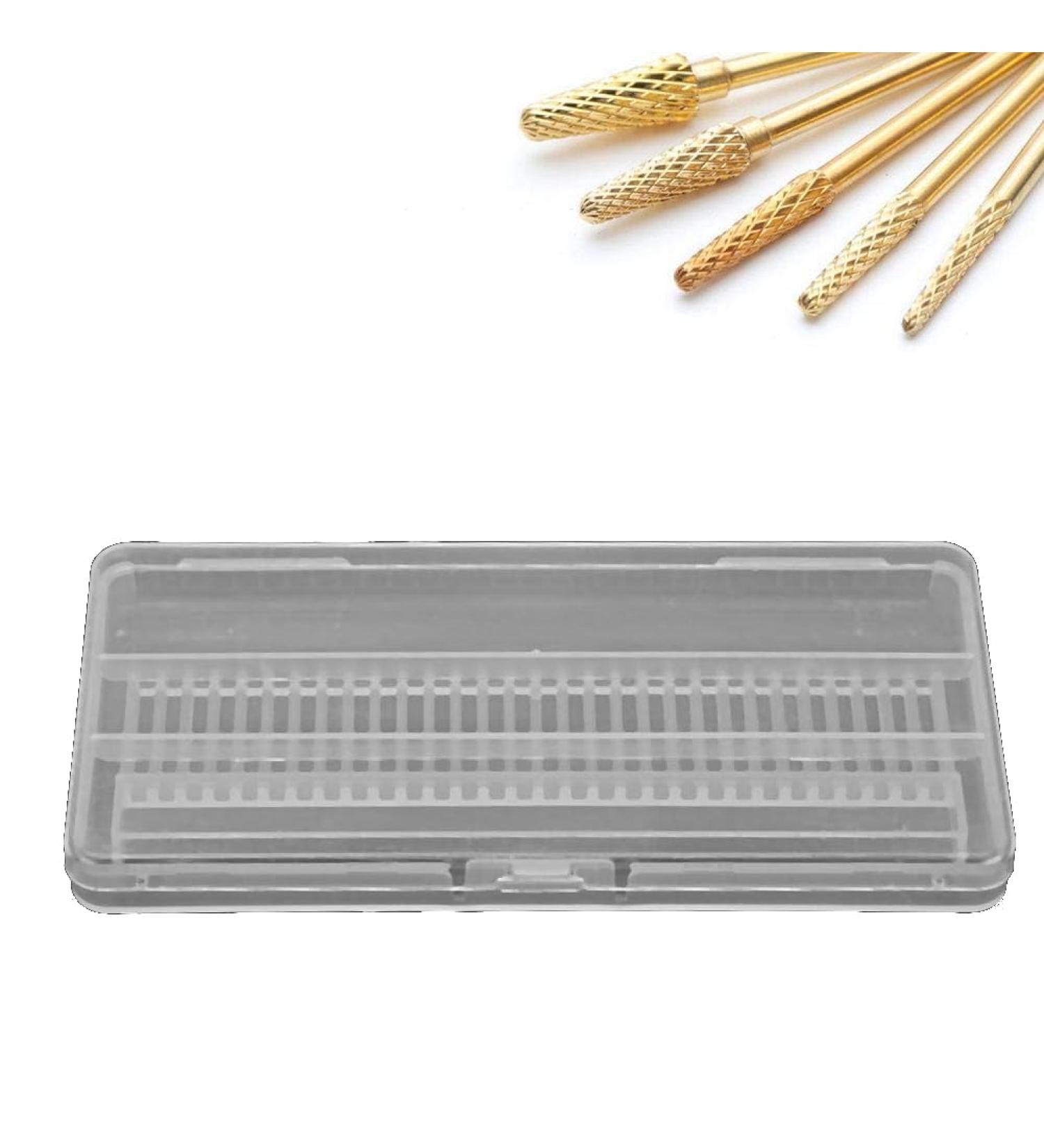 30 Holes Nail Drilling Heads Organizer Box | Manicure Drill Bits Storage & Display Container - Buy Online on GoSupps.com