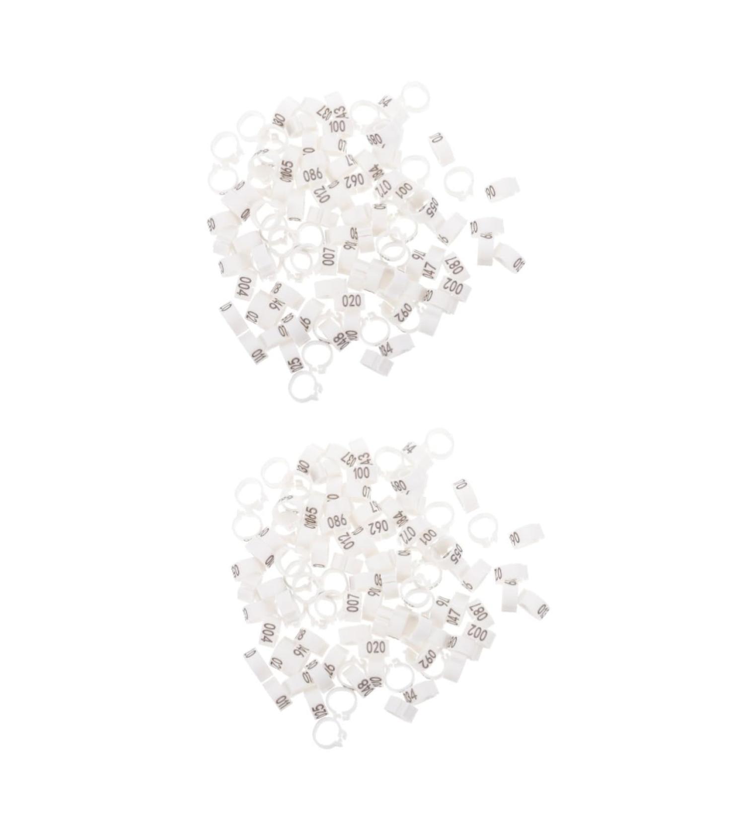 BESPORTBLE 200 Pcs Pigeon Anklet Pigeon Identification Ring Leg Chicken Bands Multicolor Cub Plastic White Baby 1.3X1.3CMx2pcs Whitex2pcs - Buy Online on GoSupps.com