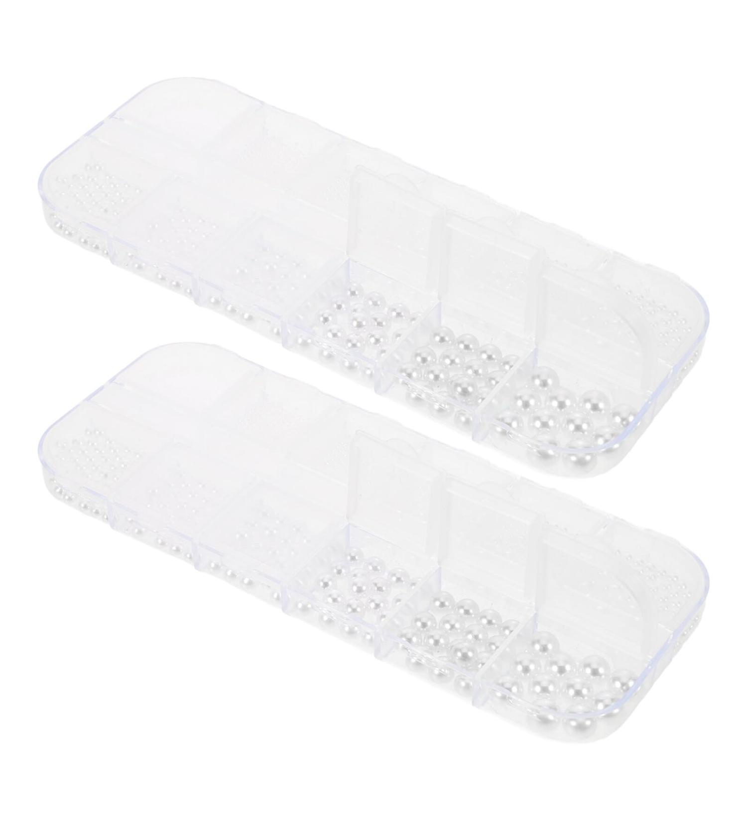  CIYODO 2 Boxes Nail Art Pearls Nail Art Charms Manicure Beads Beige - Buy Online on GoSupps.com