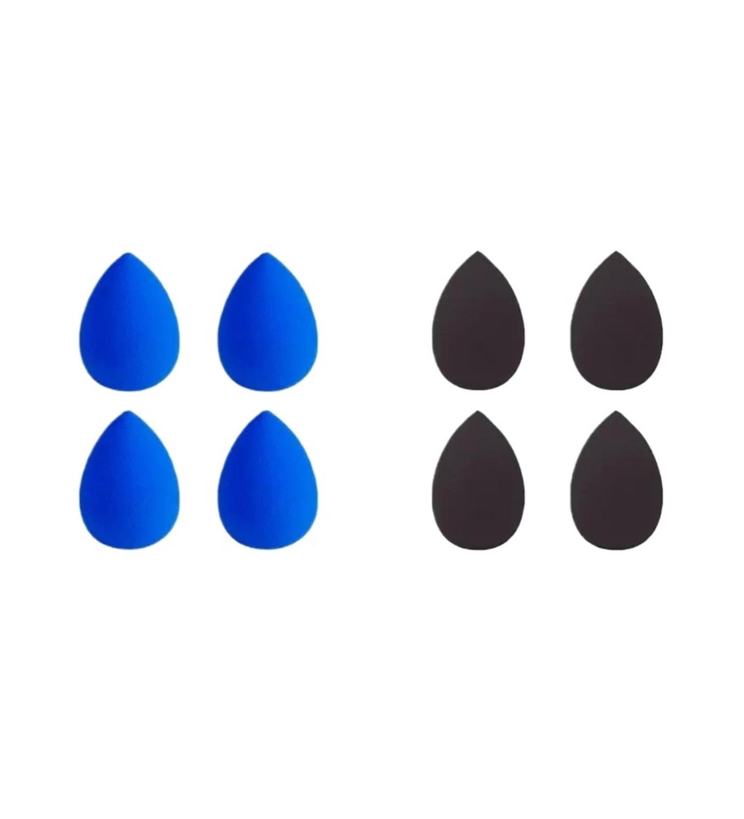 8 PCS Makeup Puff Sponge Cosmetics Powder Puff Foundation Make-up For Women Blender Makeup Tool Set(4 Black 4 Blue) - Buy Online on GoSupps.com