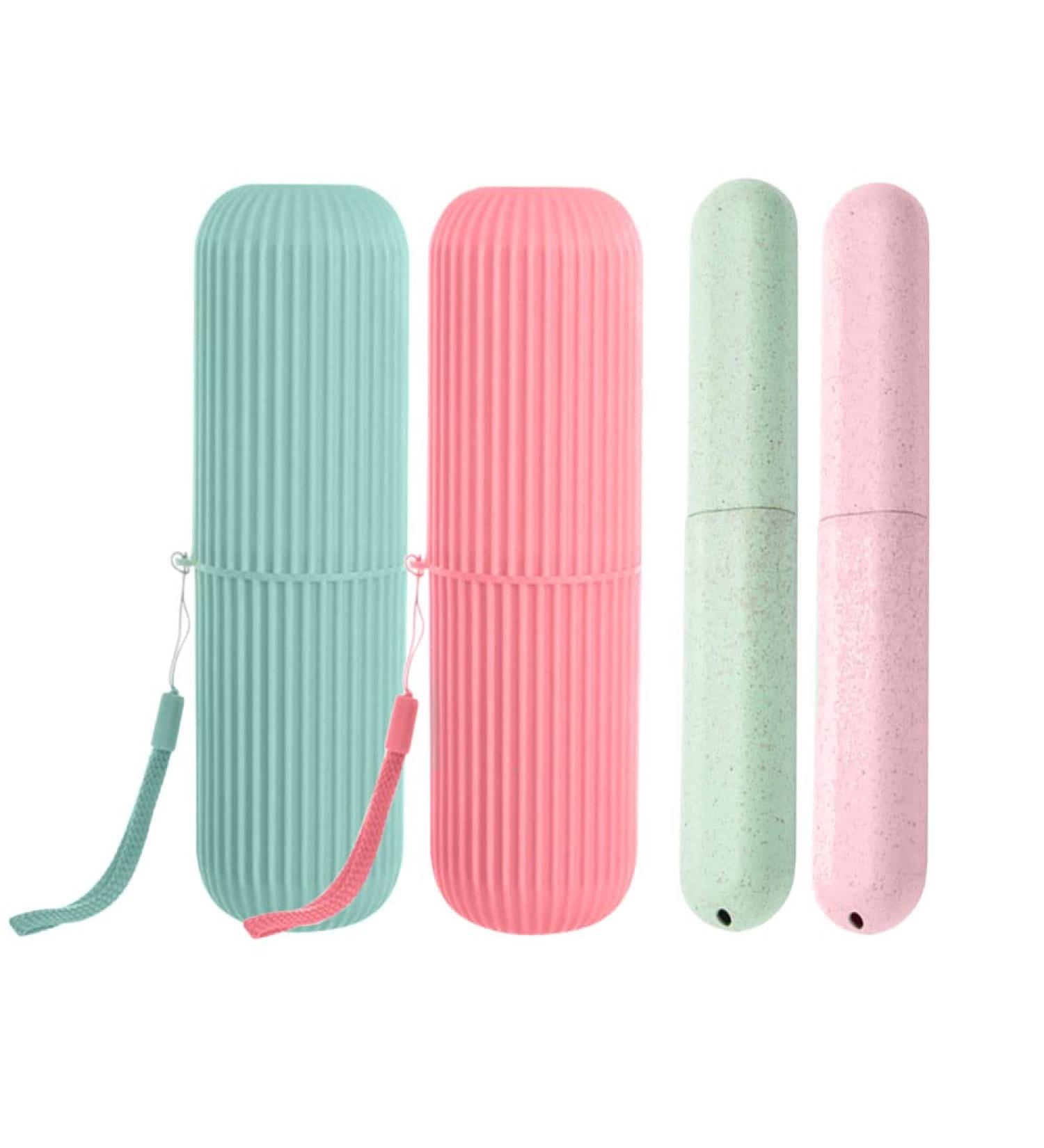 Portable 4-Piece Toothbrush Set for Travel | Toothbrush Box & Case for Camping & Outdoors - Buy Online on GoSupps.com