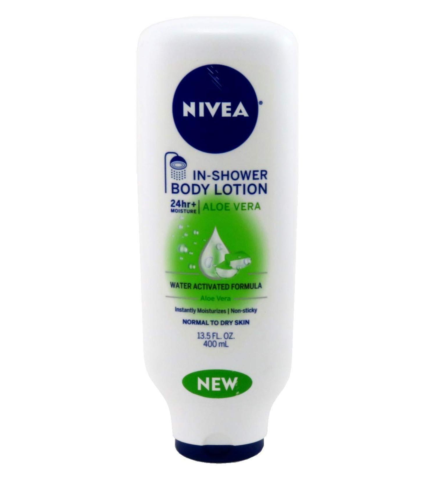 Nivea Lotion In-Shower Aloe Vera Water Activated 13.5 Ounce (400ml)
