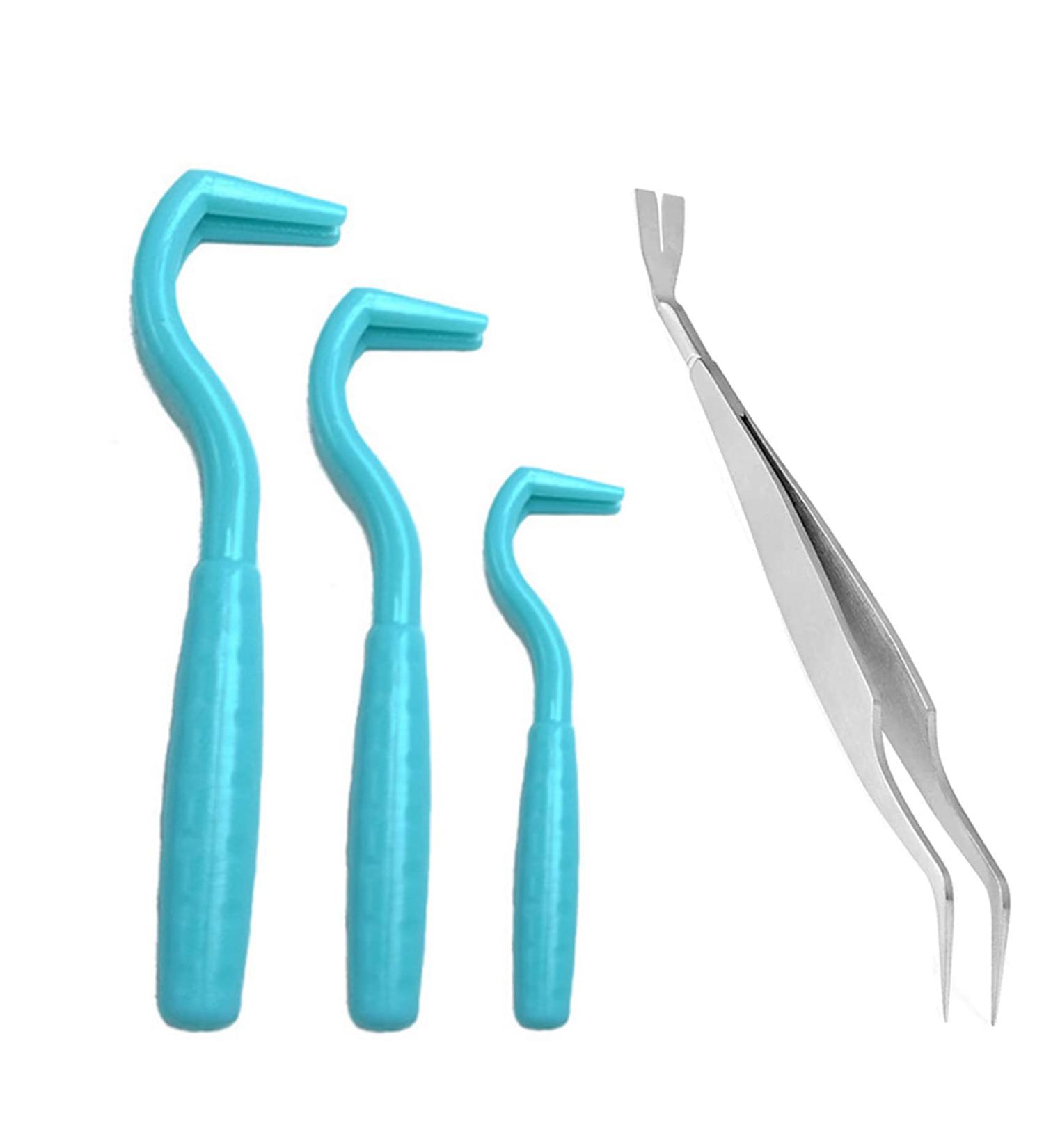 ILamourCar 4Pcs Tick Remover Tick Remover Tools for Dogs Cats Horses and Even Humans (Blue)