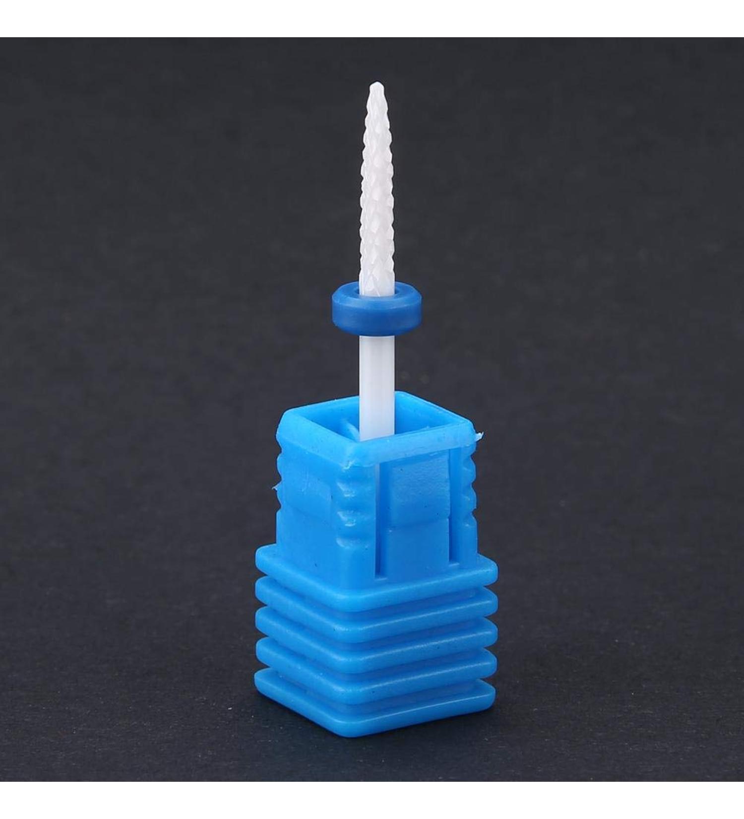 Nail Drill Bits Professional Ceramic Nail File Drill Bit for Manicure Pedicure Cuticle Gel Nail Polishing with Display Base 5 Types(White 01#) - Buy Online on GoSupps.com
