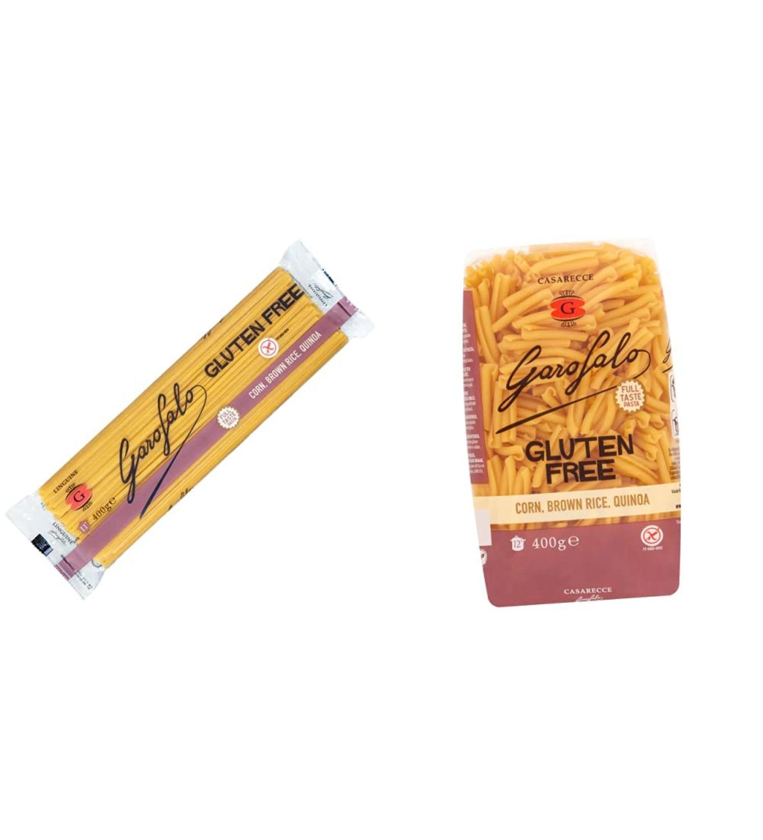 Garofalo Gluten Free Linguine Pasta 400g & Gluten Free Casarecce Pasta 400g 1 + Gluten Free Casarecce Pasta 400g - Buy Online on GoSupps.com