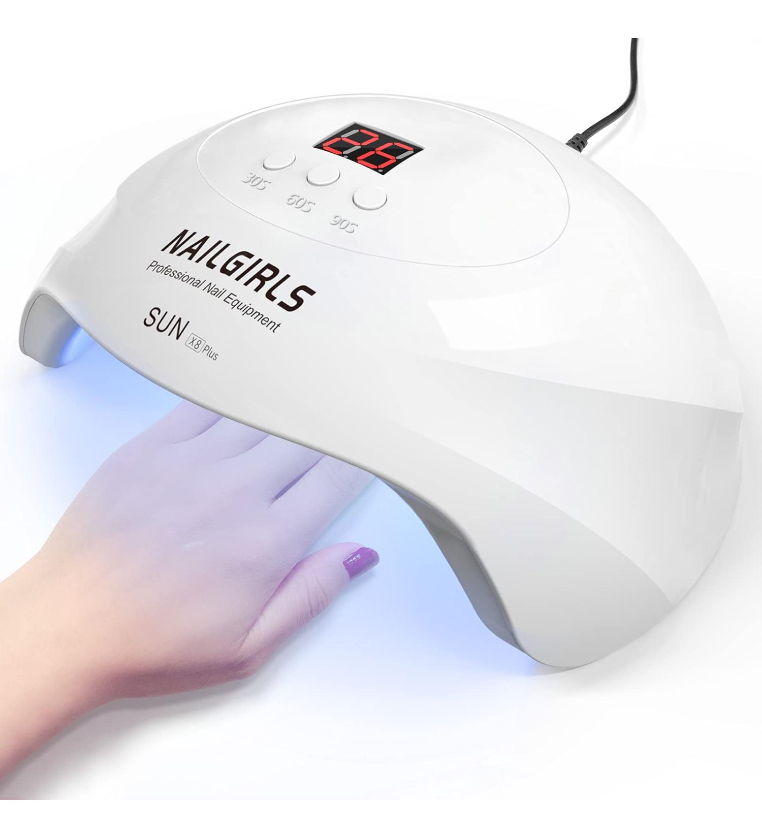 NAILGIRLS 75W UV LED Nail Lamp with Smart Sensor & 3 Timer Settings - Professional Salon Nail Dryer for Gel Polish Curing - Buy Online on GoSupps.com