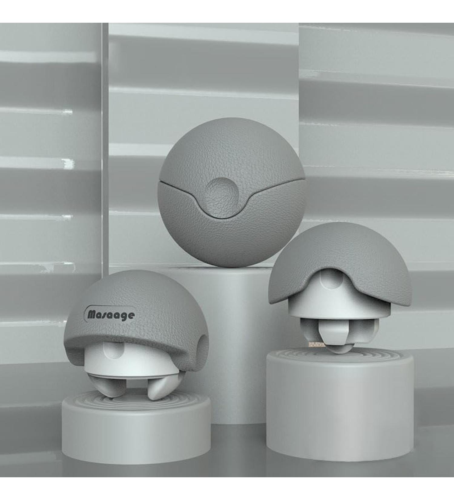 Massage ball multifunctional fascia ball massage device hedgehog ball for deep tissue and muscle relaxation with manual massage ball ideal for trigger points muscle nodes and yoga gray