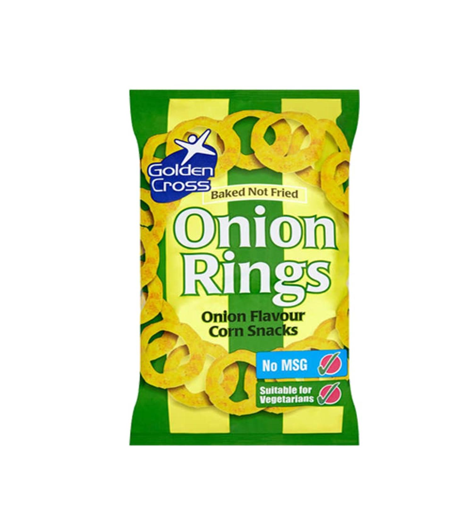 Chips Crisps Bags Collections - Deliciously light & Crispy Chips Bags (Onion Rings 150g 4 Packs)