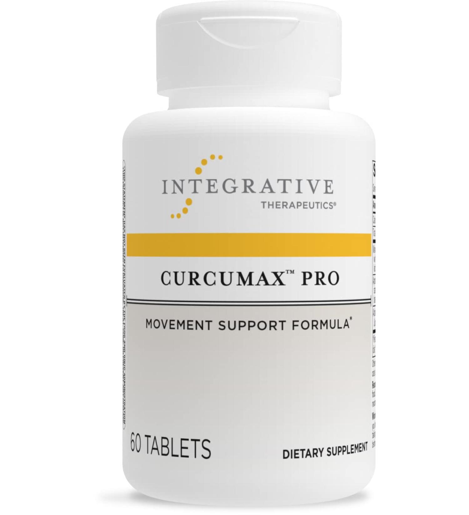 Integrative Therapeutics Curcumax Pro - Movement Support Formula with Alpha-Glycosyl Isoquercitrin, ApresFlex, Boswellia Extract & Meriva Curcumin - 60 Tablets | Dairy Free & Vegan - Buy Online on GoSupps.com