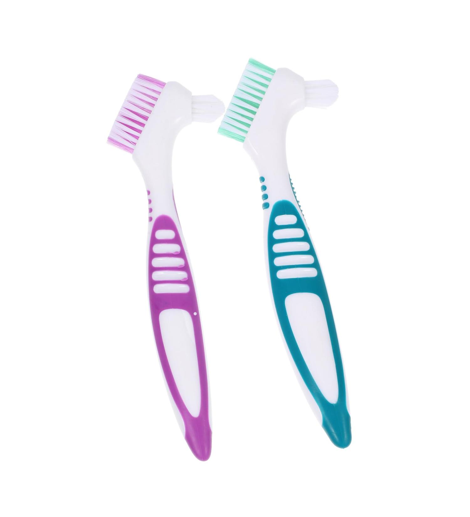 Hoement 2-Piece Prosthesis Cleaning Brush Set | Soft Denture Care Toothbrush for Effective Prosthesis Maintenance - Buy Online on GoSupps.com