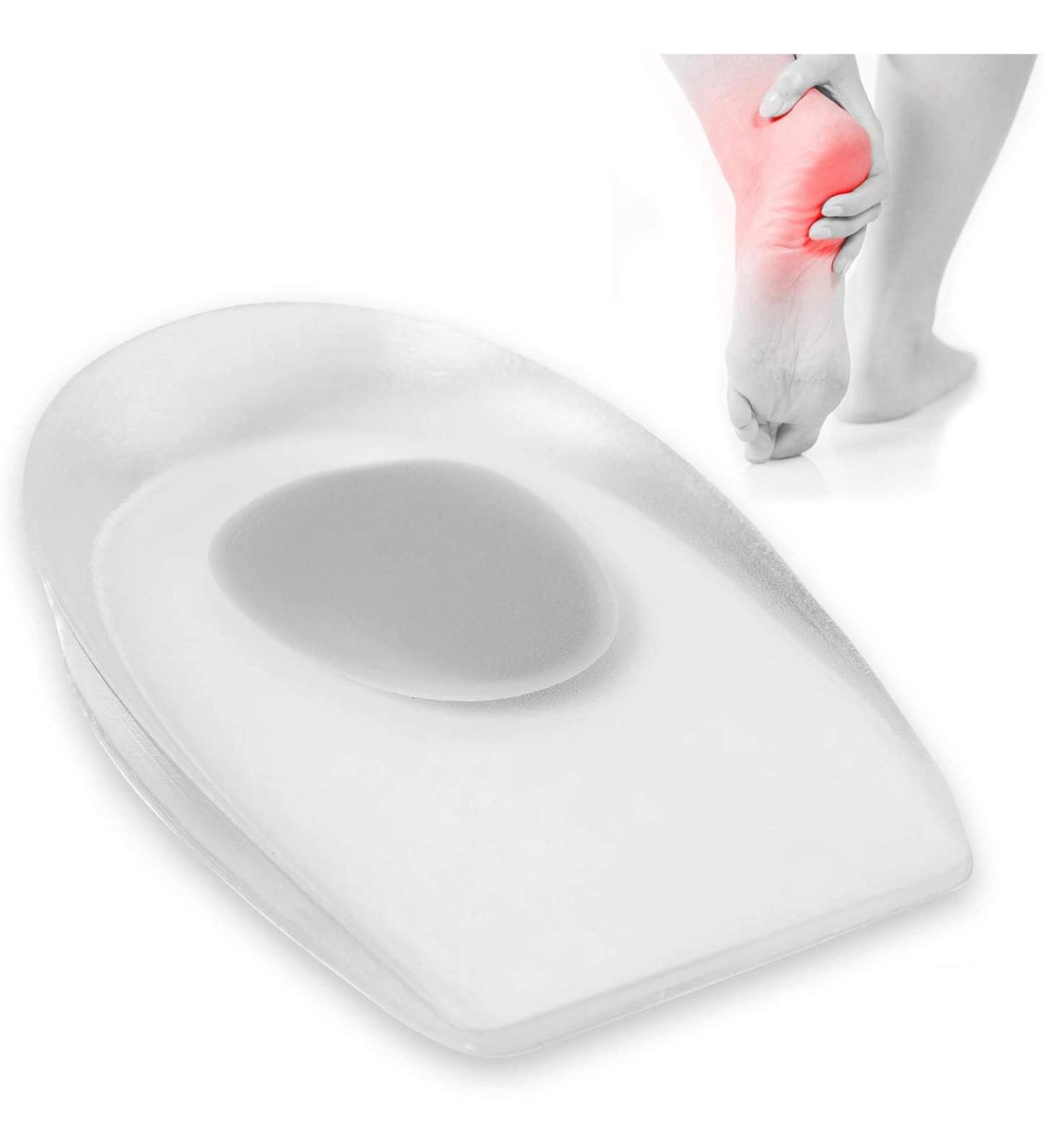 Fuchsia Gel Heel Pillow for Pain Relief | Orthopedic Silicone Cushion for Heel Spur Achilles Pain & Plantar Fasciitis | Fits Shoe Size 39-42 - Buy Online on GoSupps.com