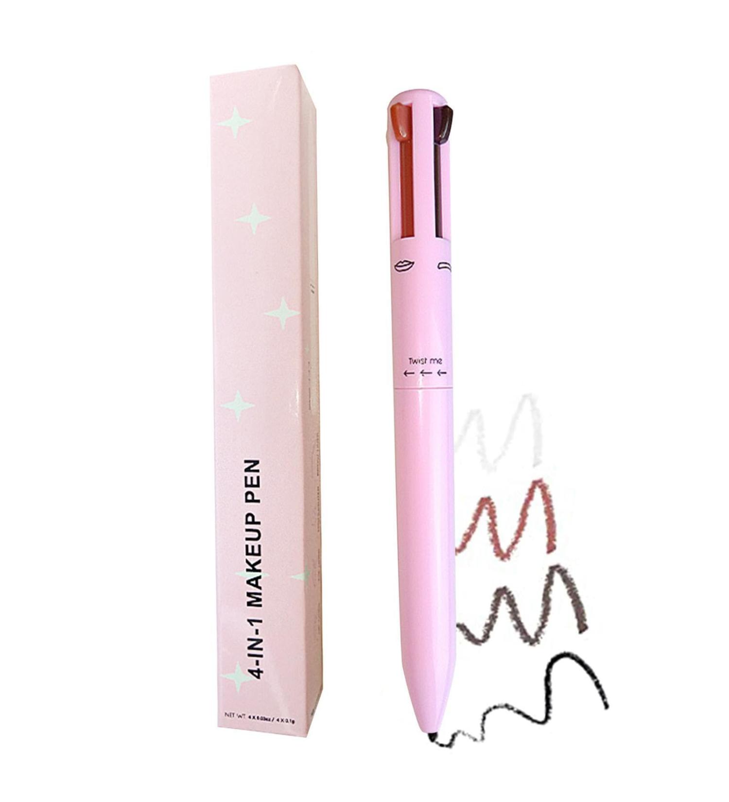 Kasmole Waterproof Eyeliner Pencil - 4-in-1 Matte Lip Pen Waterproof Eyebrow Marker Pen with 4 Easy-to-Turn Eyebrow Markers for Long-Lasting Anti-Smudge - Buy Online on GoSupps.com