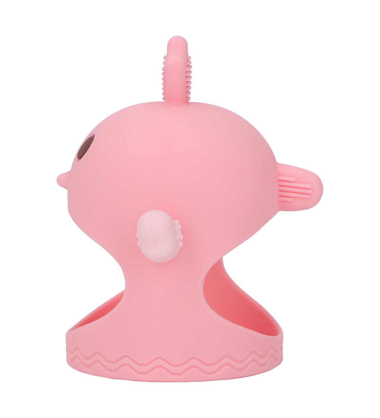 Pacifier Teether Set - Cute Chick Shape with 2 Nighttime Teether Rods (Cherry Pink) - Buy Online on GoSupps.com