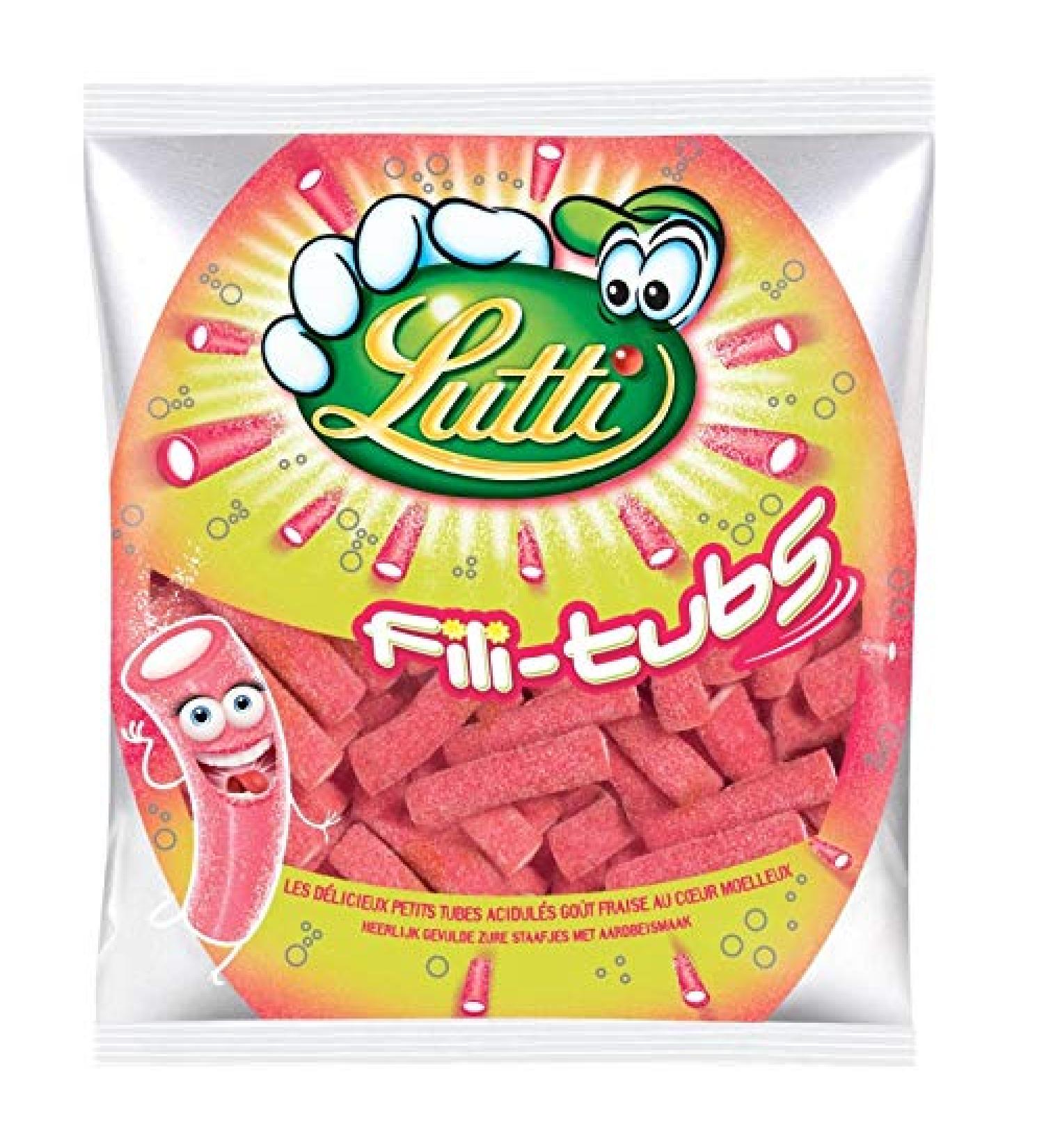 LUTTI Fili Strawberry Tubs 200 g (Pack of 4)