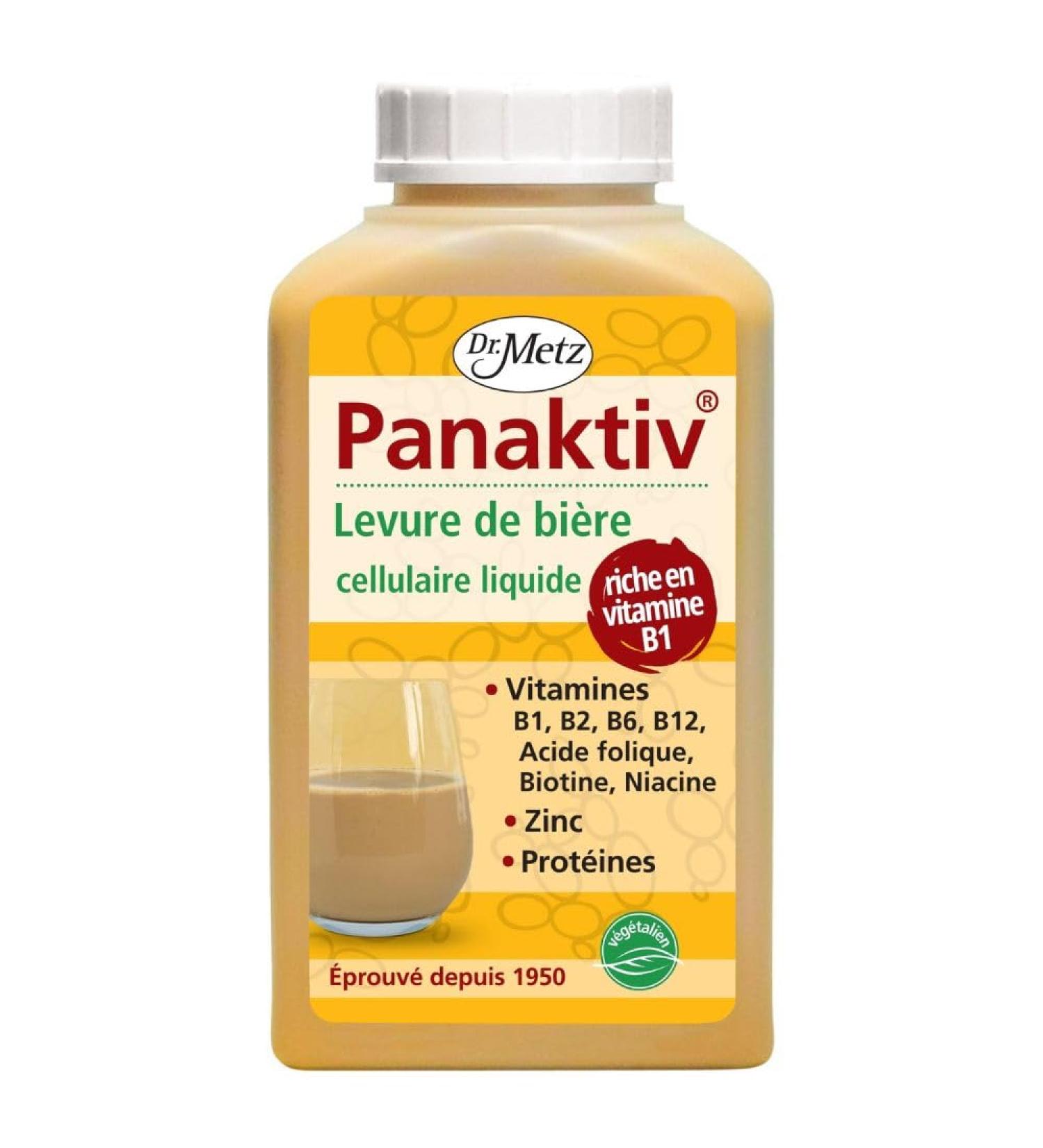 Panaktiv - liquid brewer's yeast 500 ml vitamins B1 B2 B6 B12 folic acid biotin niacin potassium zinc quality since 1950 - Buy Online on GoSupps.com