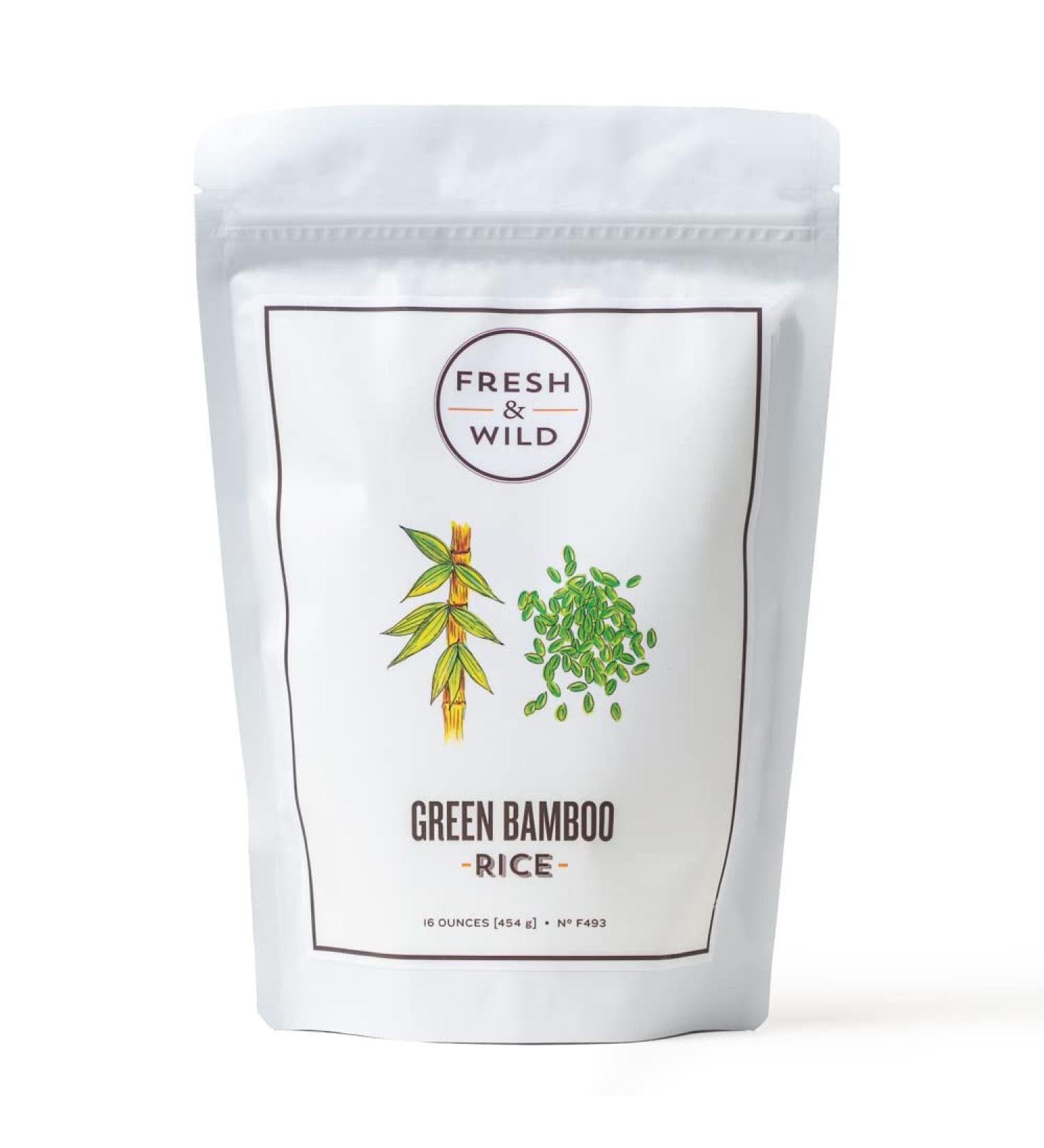 Fresh & Wild Short-Grain Green Jade Bamboo Rice with Fresh Bamboo Juice 1 lb - Healthy Chef-Inspired Grains - Buy Online on GoSupps.com