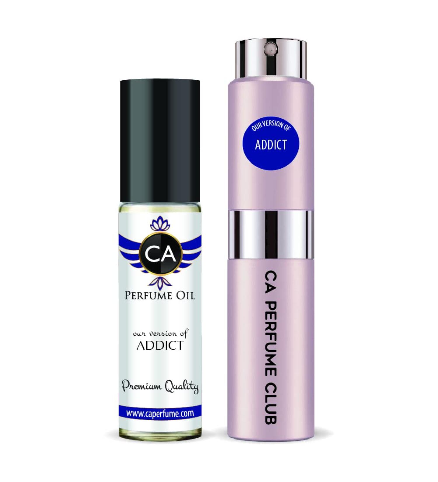 CA Perfume Duo Impression of Christian Addict For Women Eau de Parfum Refillable Atomizer Sprayer + Fragrance Body Oil Long Lasting Sample Travel Size Roll-On Bottle 0.27 Fl Oz+0.33 Fl Oz - Buy Online on GoSupps.com