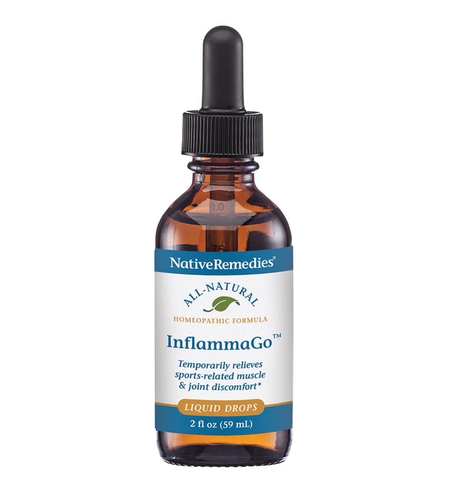 Native Remedies InflammaGo 2 fl oz - Natural Homeopathic Remedy for Muscle & Joint Pain Relief - Buy Online on GoSupps.com