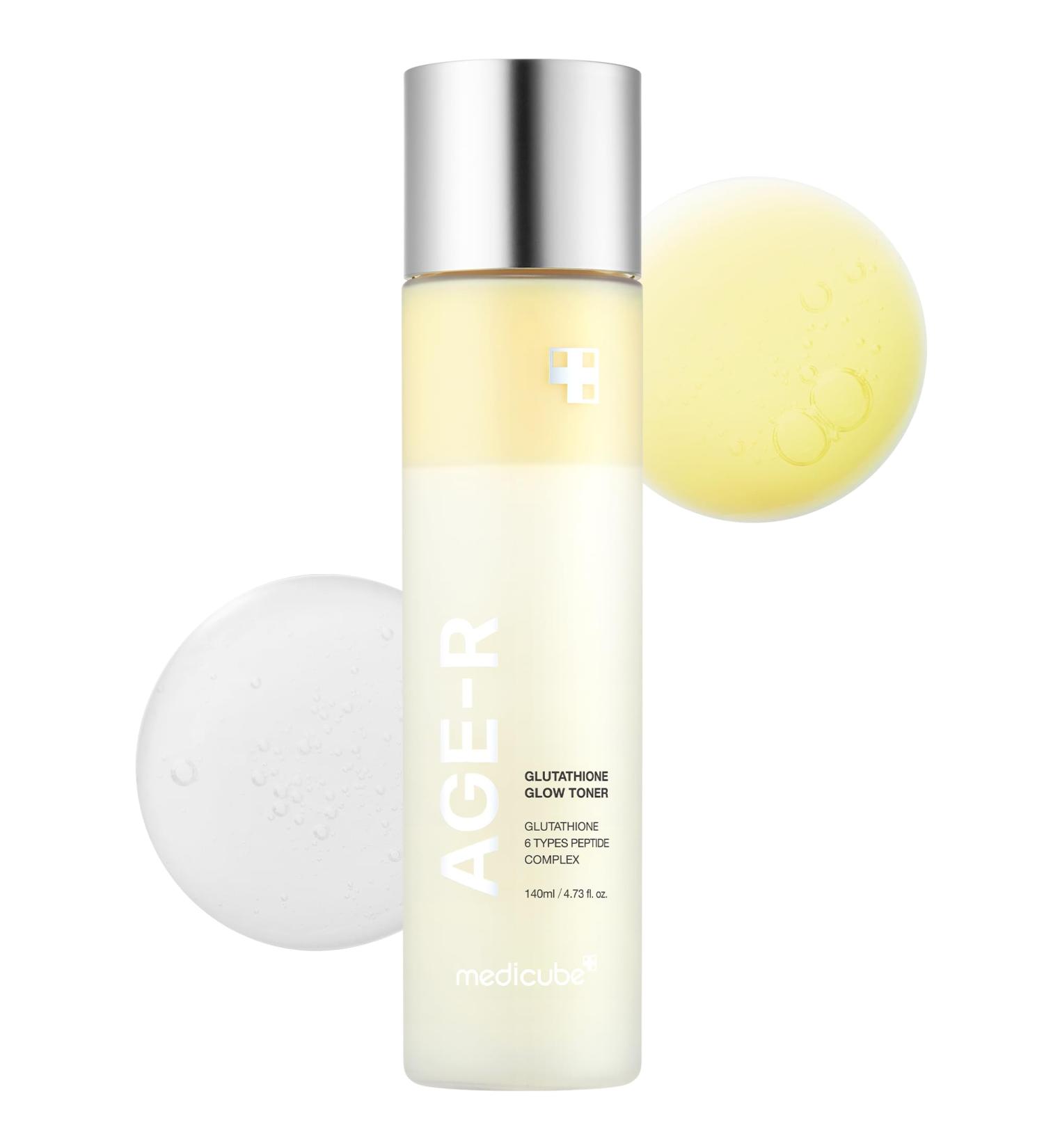 medicube Age-R Glutathione Glow Milky Toner Low-Irritation Double Layer Toner for Glass Glow Skin with Peptide Even Skin Tone Radiance Hydration Korean Skincare - Buy Online on GoSupps.com