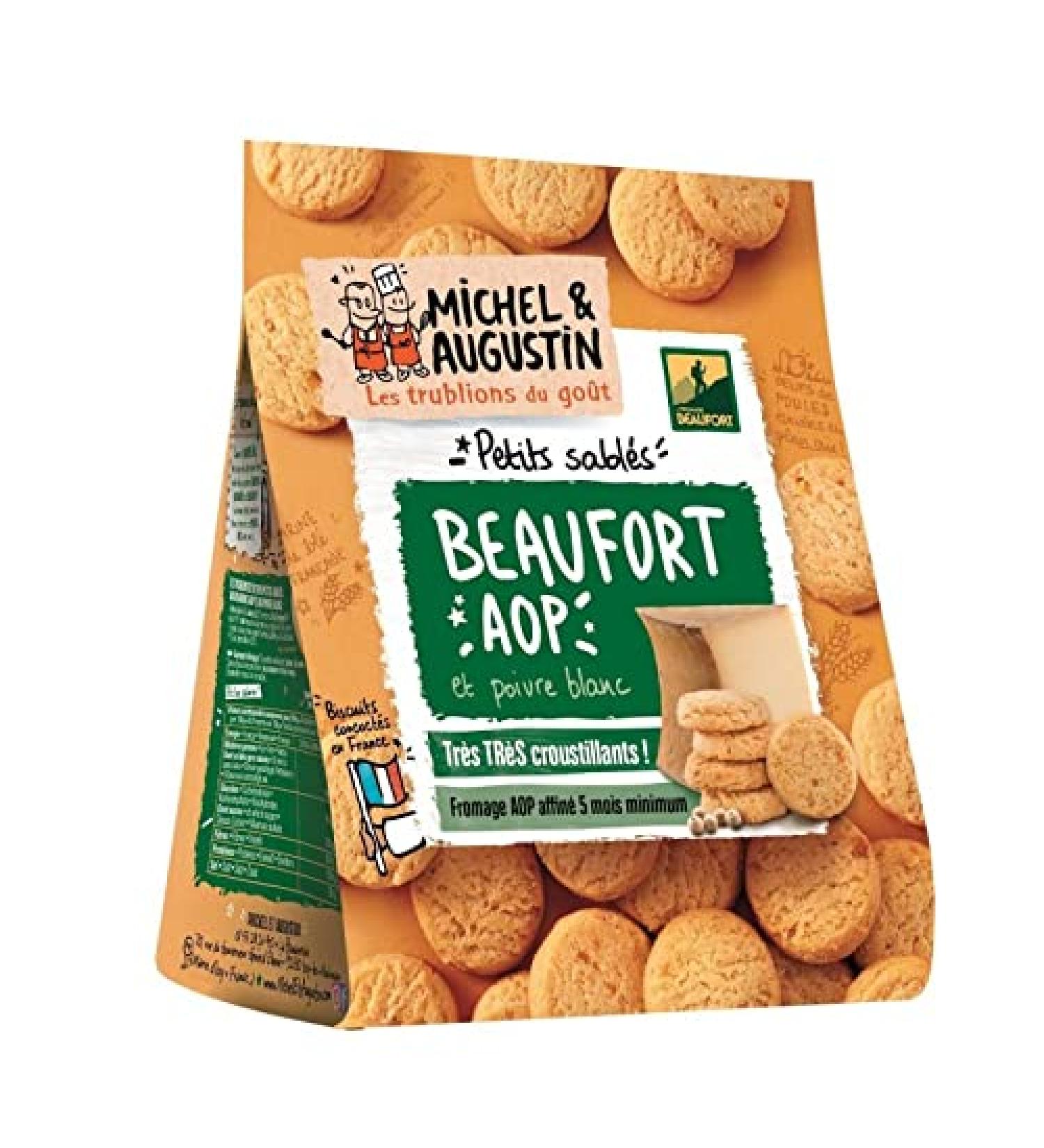 G n rique MICHEL ET AUGUSTIN - Beaufort & Black Pepper Appetizer Shortbread 100g - Savory biscuits for appetizers - Pack of 4