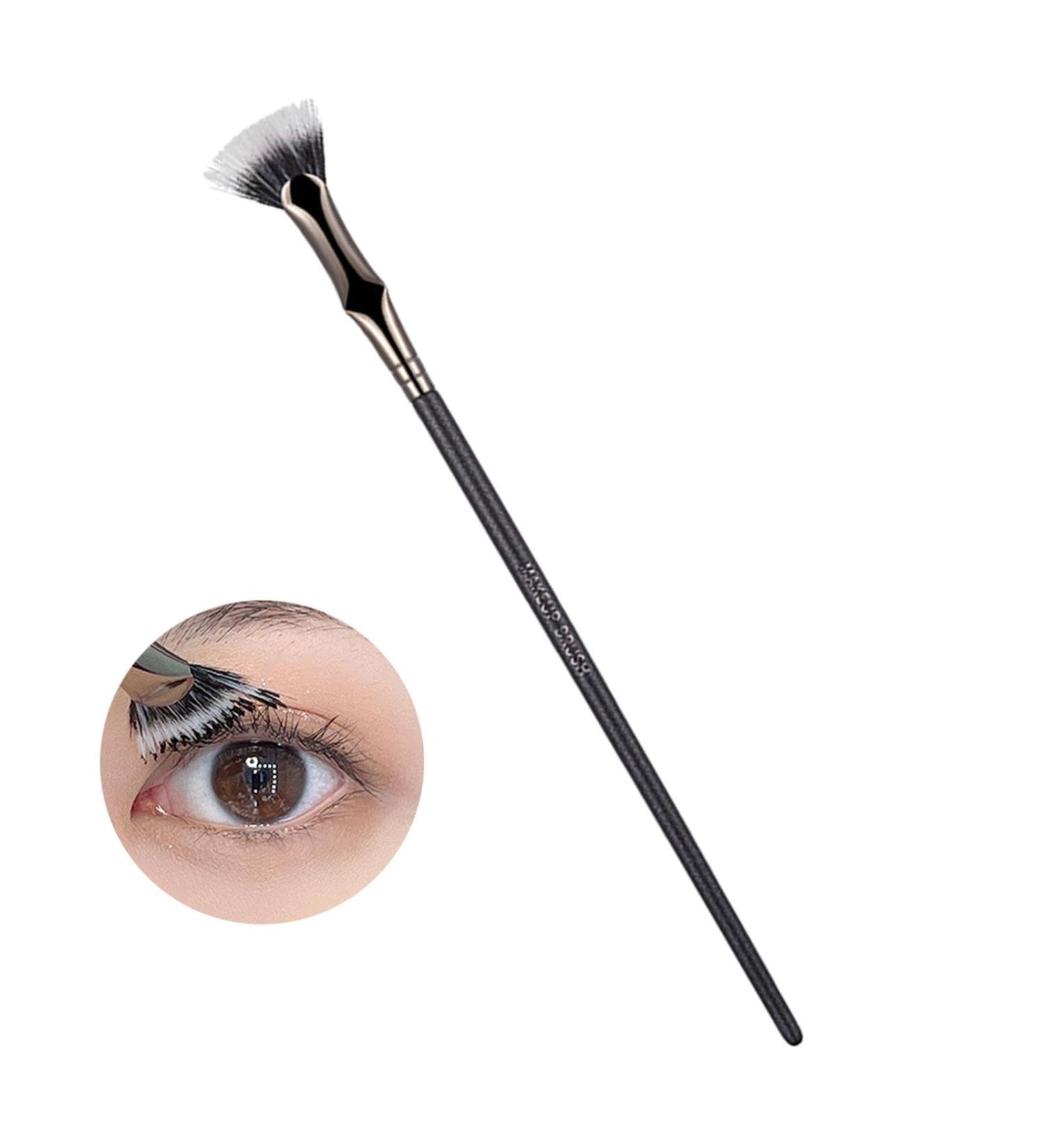 Mascara Fan Brush | Ergonomic Angled Eyelash Brush | Eyelash Eyebrow Brush Lash Wand Brush Tool Eye Shadow Brush Eye Lashes Makeup Tools Eye Shadow Brush for Lower Lashes - Buy Online on GoSupps.com