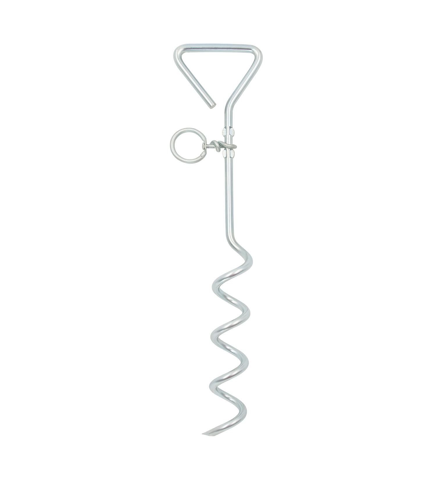 Milestone Camping 31690 Outdoor Corkscrew Tie Out Stake / Keyring Attachment / Tether Pets and Tents / Ideal for Camping Hiking Fishing and More - Buy Online on GoSupps.com