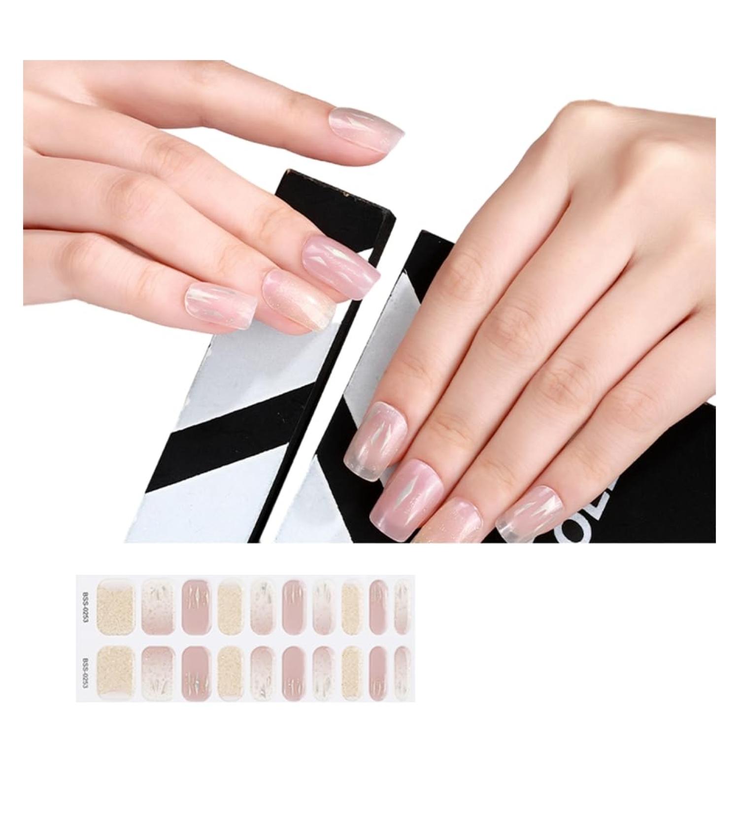 Limtula Quality Gel Nail StripsFull Wraps Long lasting Nail Art for Girls Suitable for Parties and Weddings BSS0253 - Buy Online on GoSupps.com