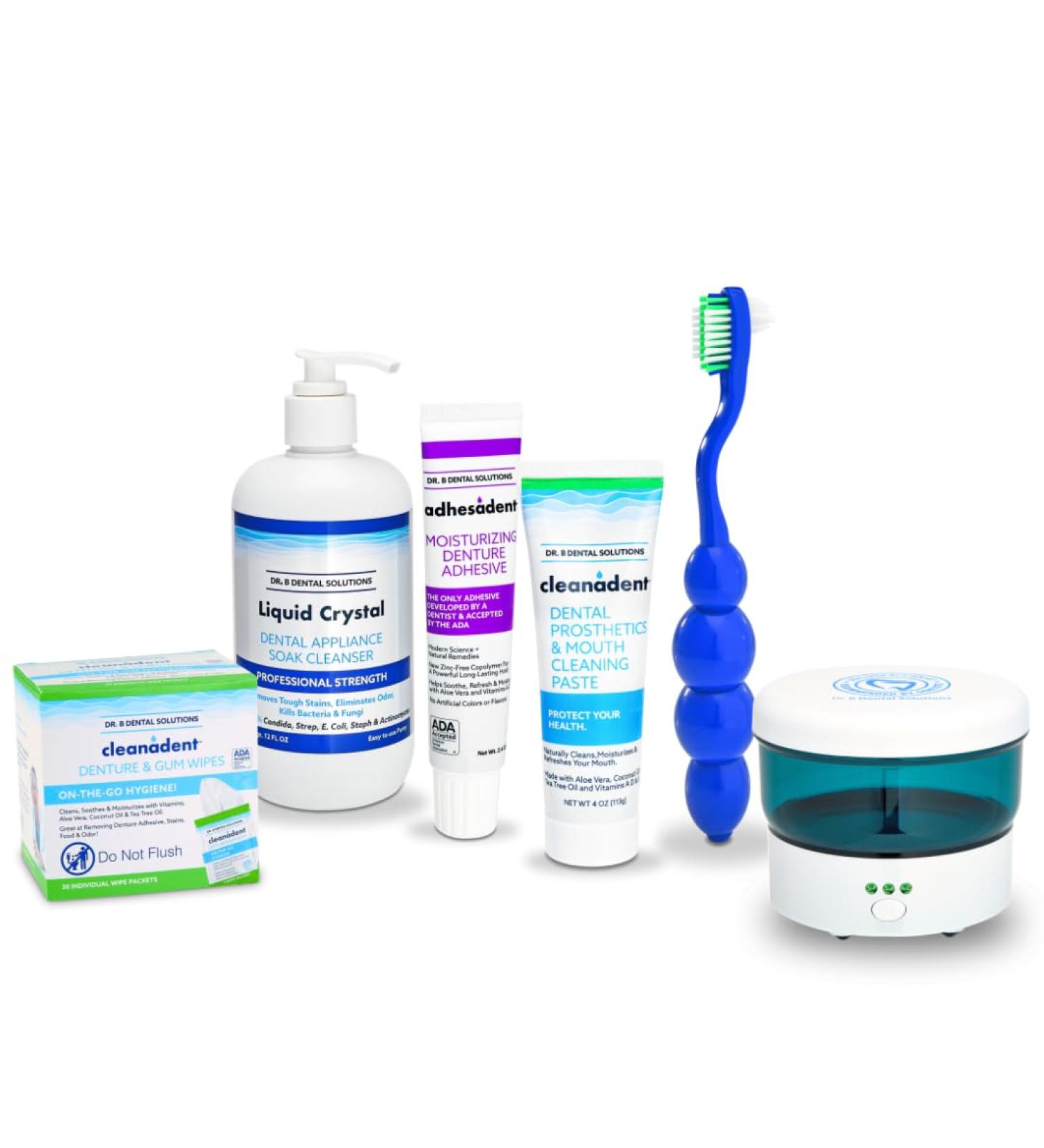 Dr. B Dental Solutions Complete Denture Care Kit | Dentist-Designed Easy & Effective Care for Dentures - Buy Online on GoSupps.com