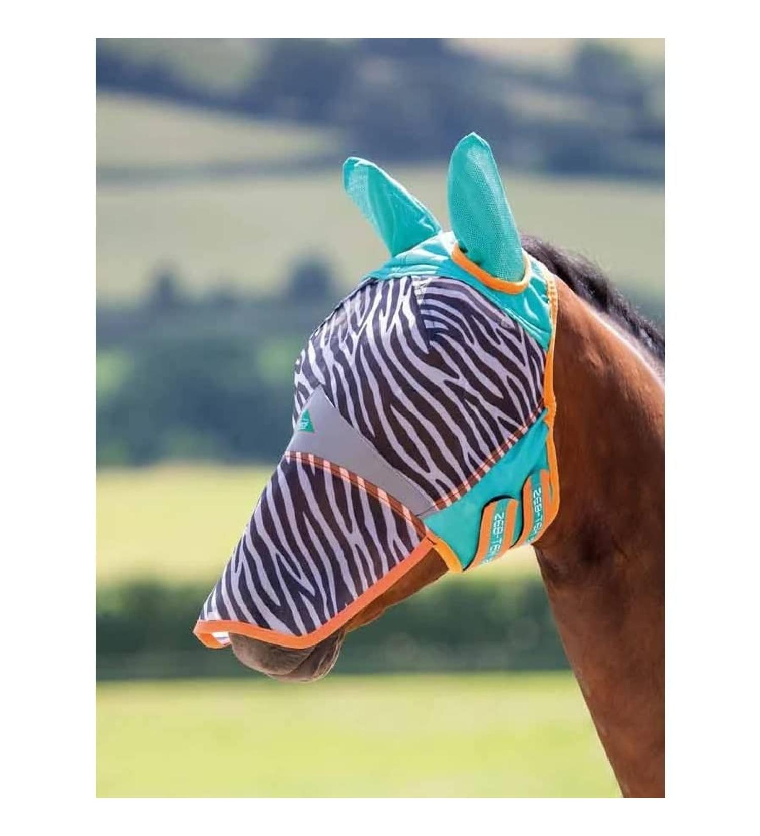Shires Zeb-Tek Fly Mask - Zebra Print Full zebra Full - Buy Online on GoSupps.com