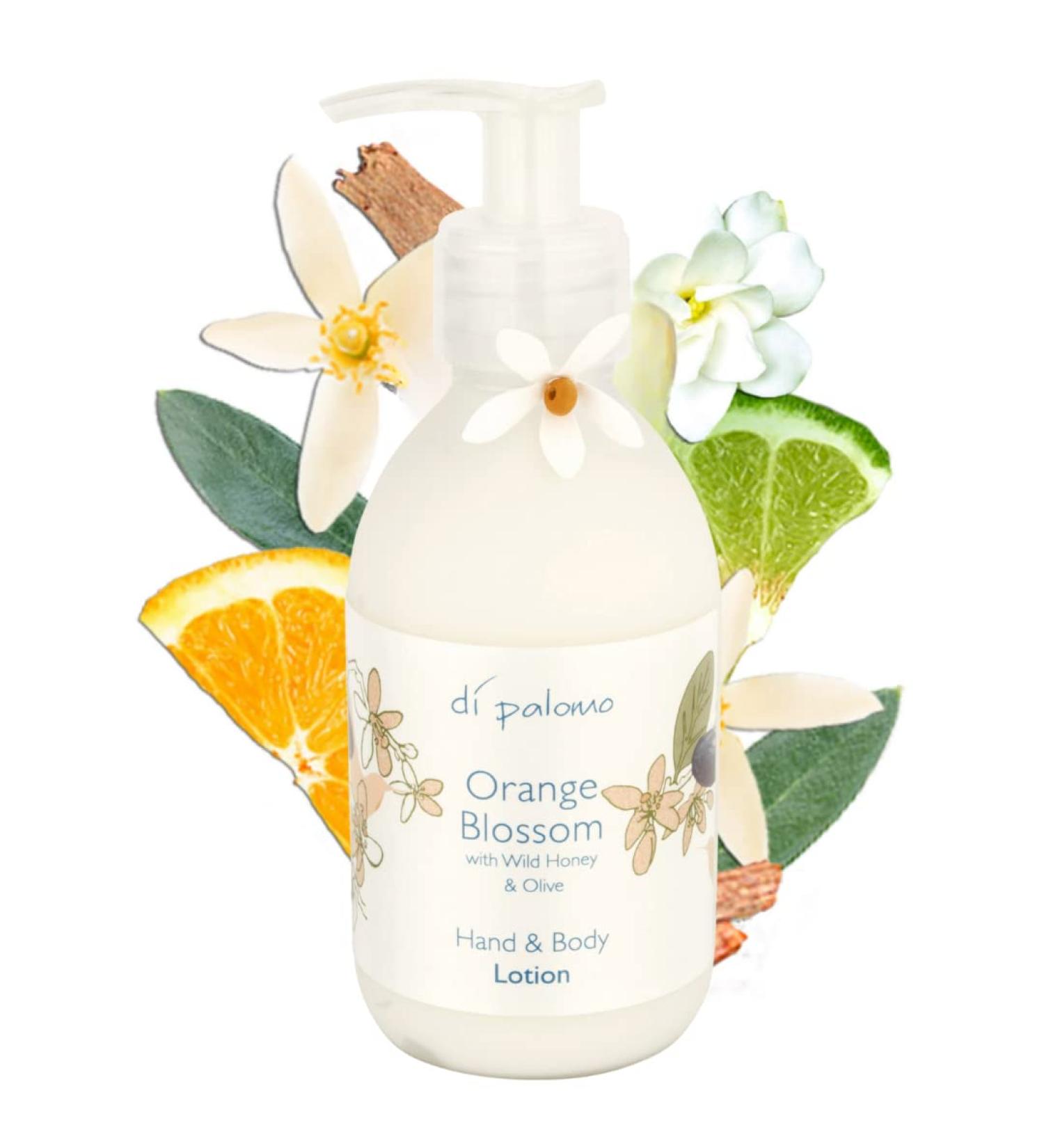 Di Palomo Orange Blossom Hand and Body Lotion with Wild Honey & Olives - 225 ml | Best International Shipping - Buy Online on GoSupps.com