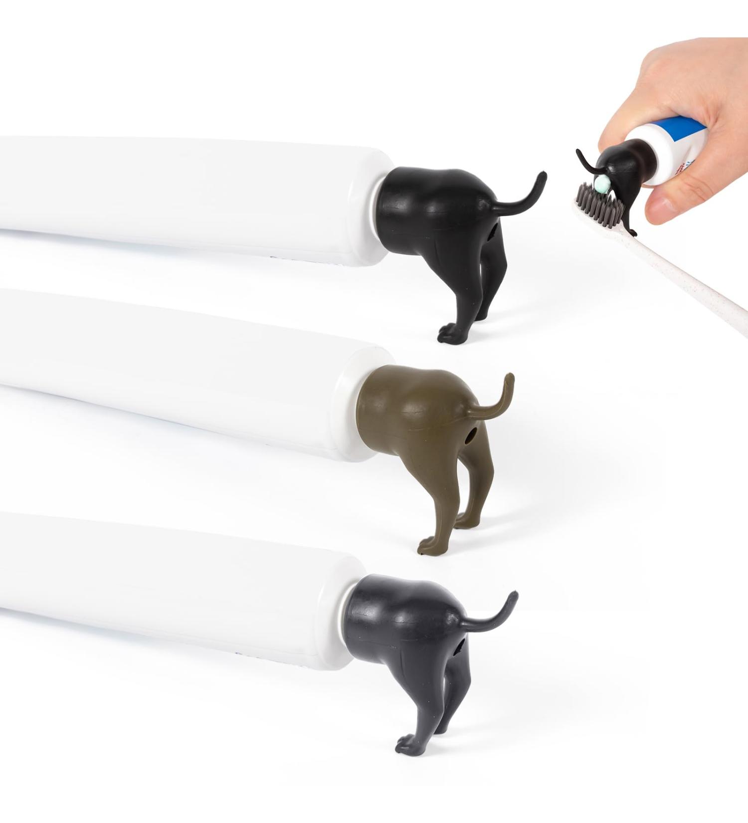 Toothpaste Attachment Set - 3 Fun Colors for Easy Squeezing | Perfect Gift for Dog Owners & Couples - Buy Online on GoSupps.com