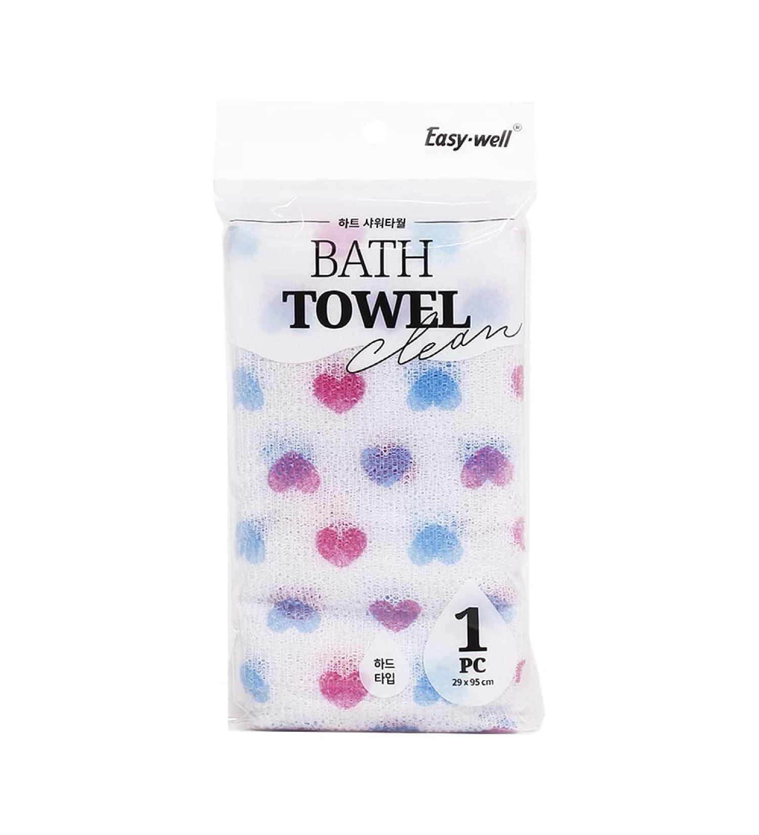 Heart Exfoliating Shower Towel Colors May Vary: Blue Yellow Purple Blue Yellow Purple Heart Exfoliating Shower Towel - Buy Online on GoSupps.com