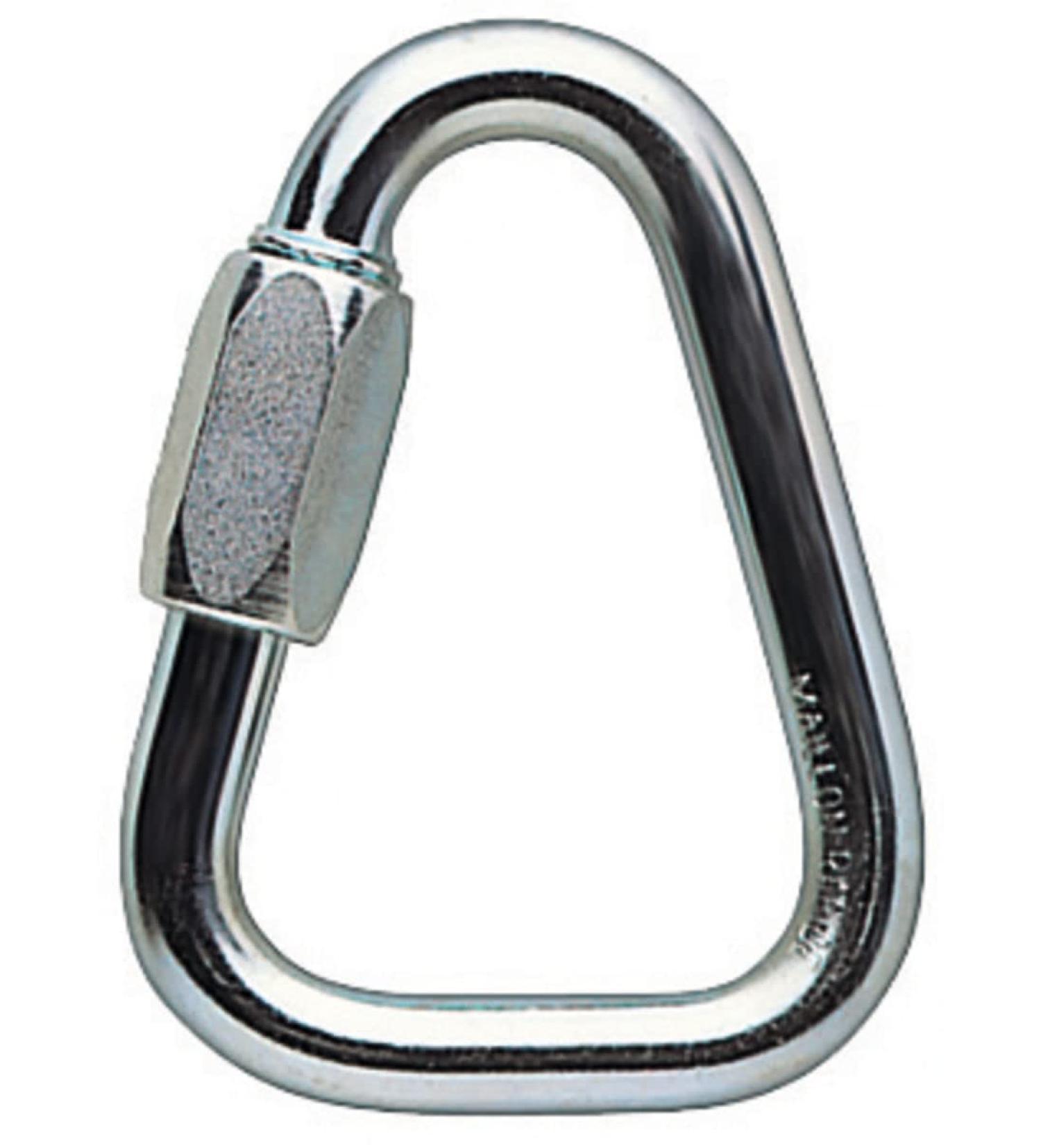 Petzl Delta N 10 Screwlink - Triangular Quick Link for Climbing Anchors