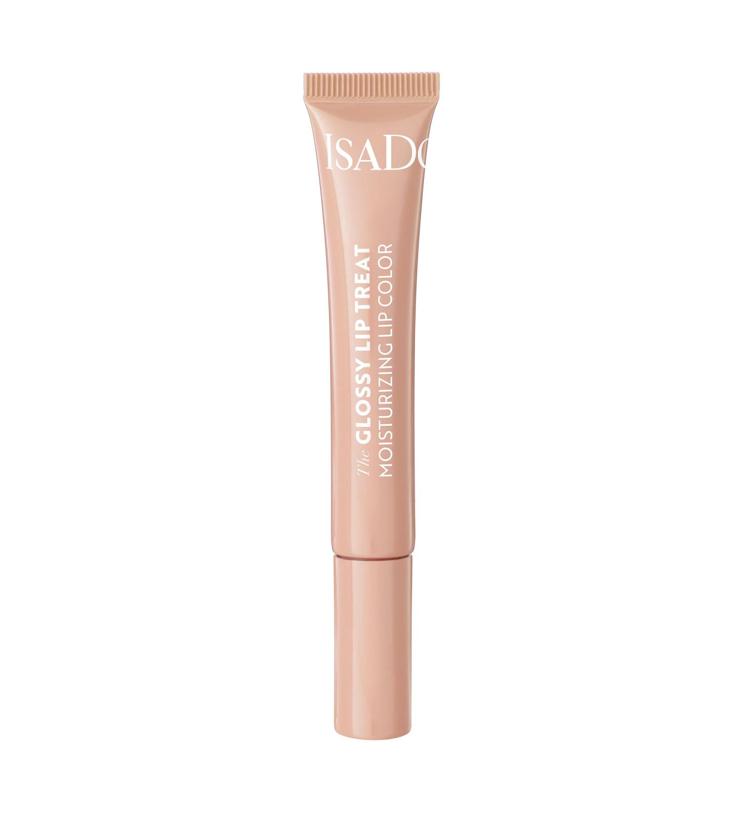  Isadora IsaDora Glossy Lip Treat Lip Gloss nourishing for plump lips stimulates collagen production unique shine without glue vegan with shea butter creamy pink - Buy Online on GoSupps.com