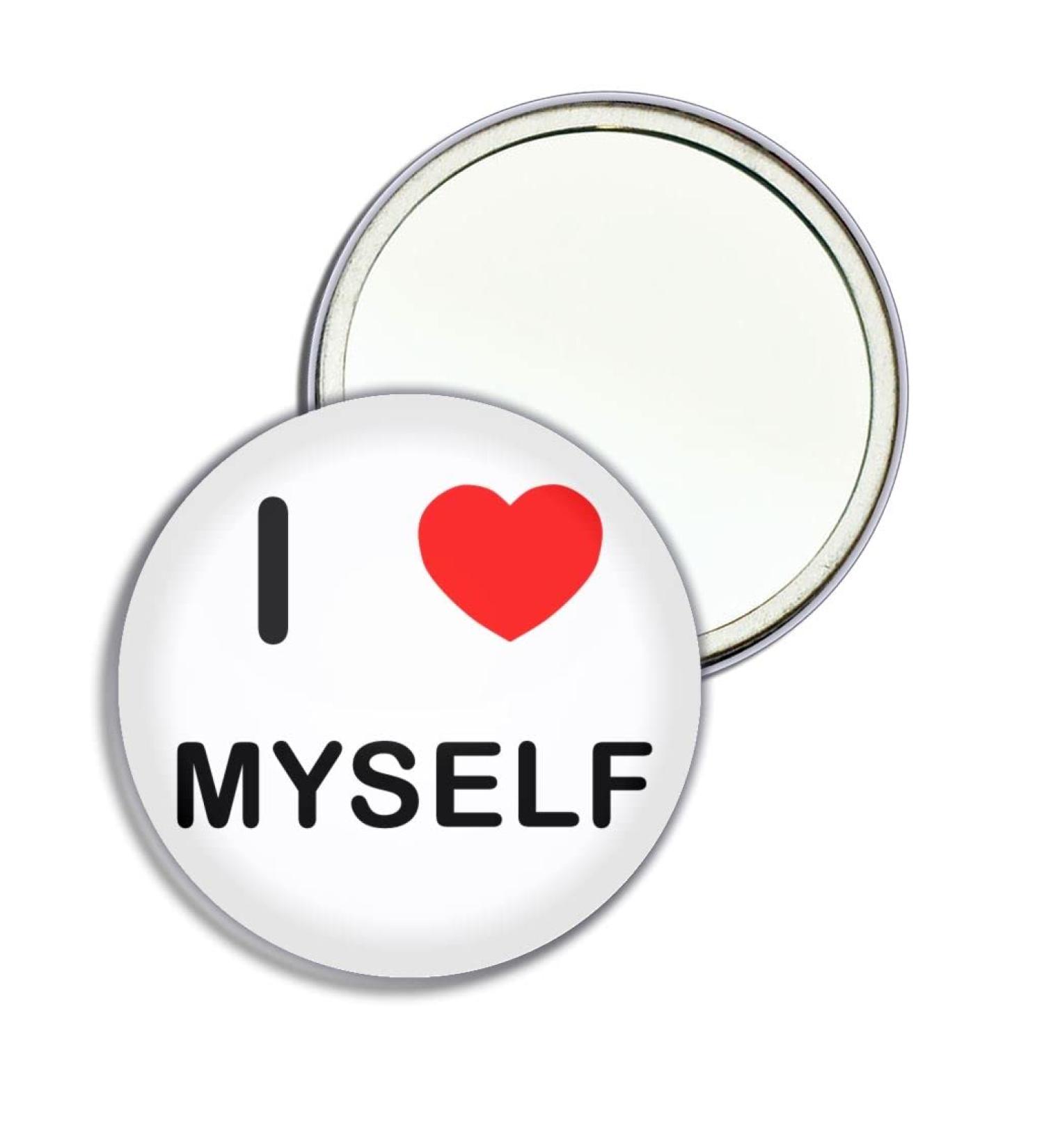 I Love Myself 55mm Round Compact Mirror - Self-Love Beauty Accessory - Buy Online on GoSupps.com