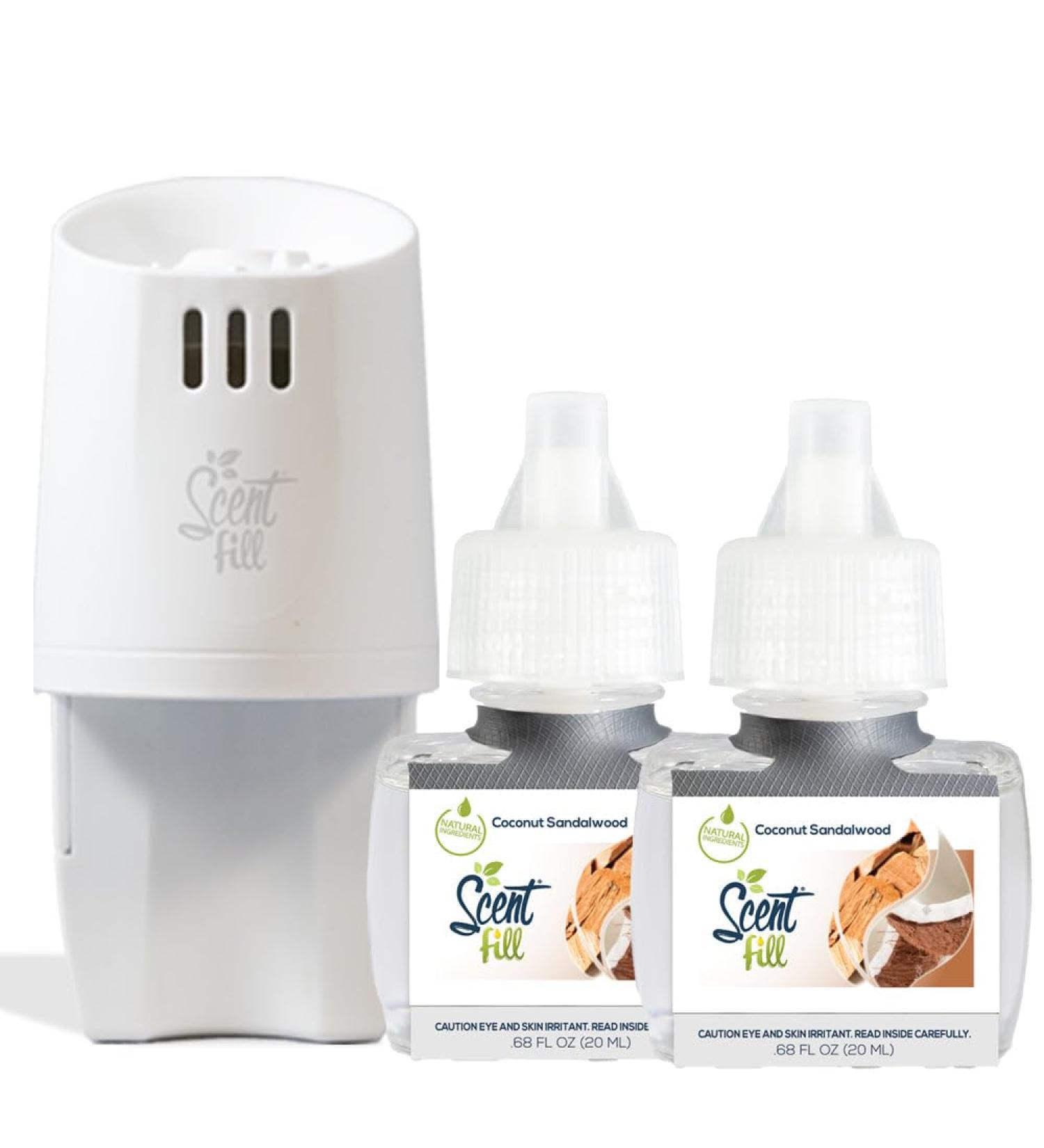 Coconut Sandalwood Air Freshener | Scent Fill Plug-in + 2 Oil Refills - International Shipping - Buy Online on GoSupps.com
