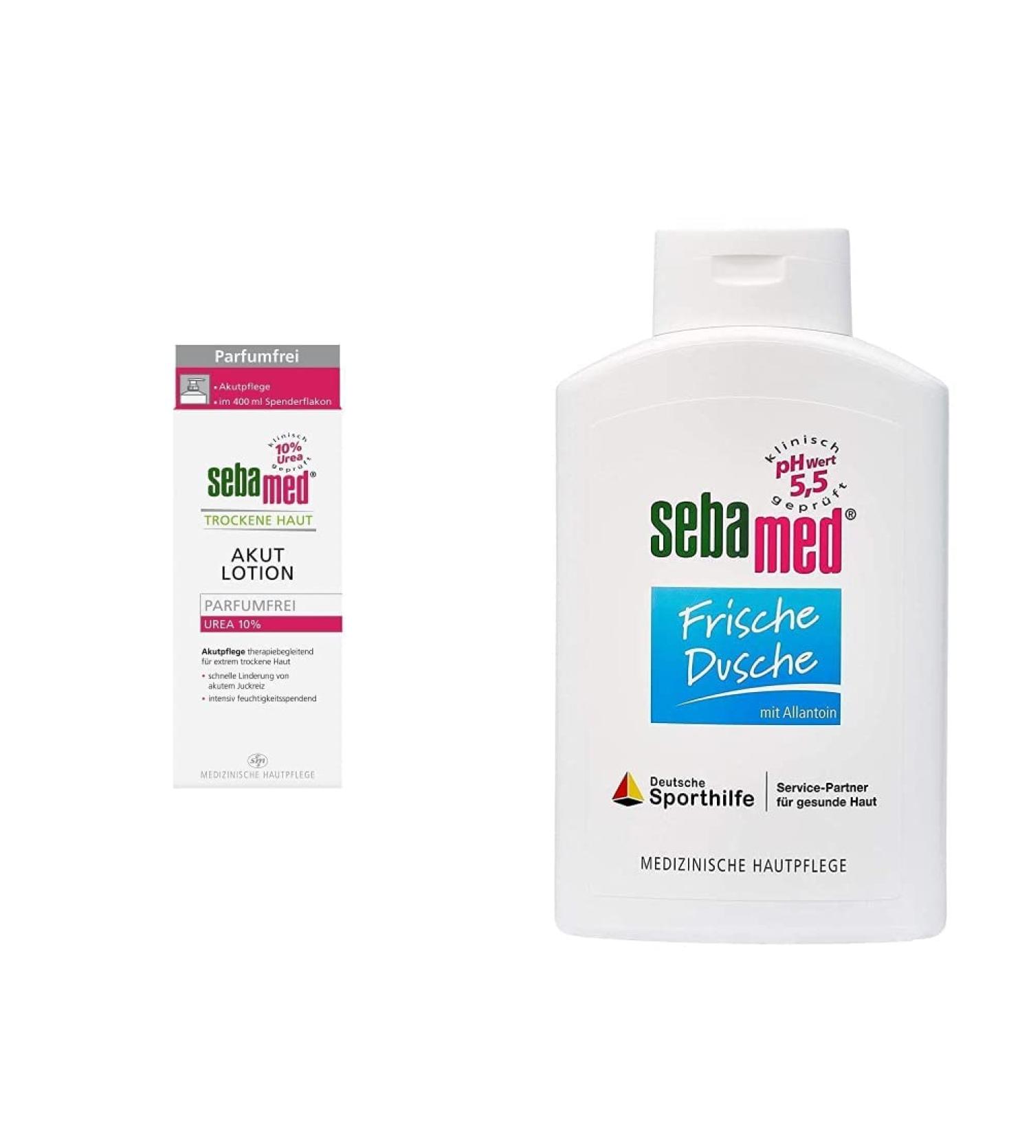 Sebamed Urea Acute 10% Lotion & Fresh Shower Gel Bundle - Moisturizing Care for Sensitive Skin (400 ml) - Buy Online on GoSupps.com